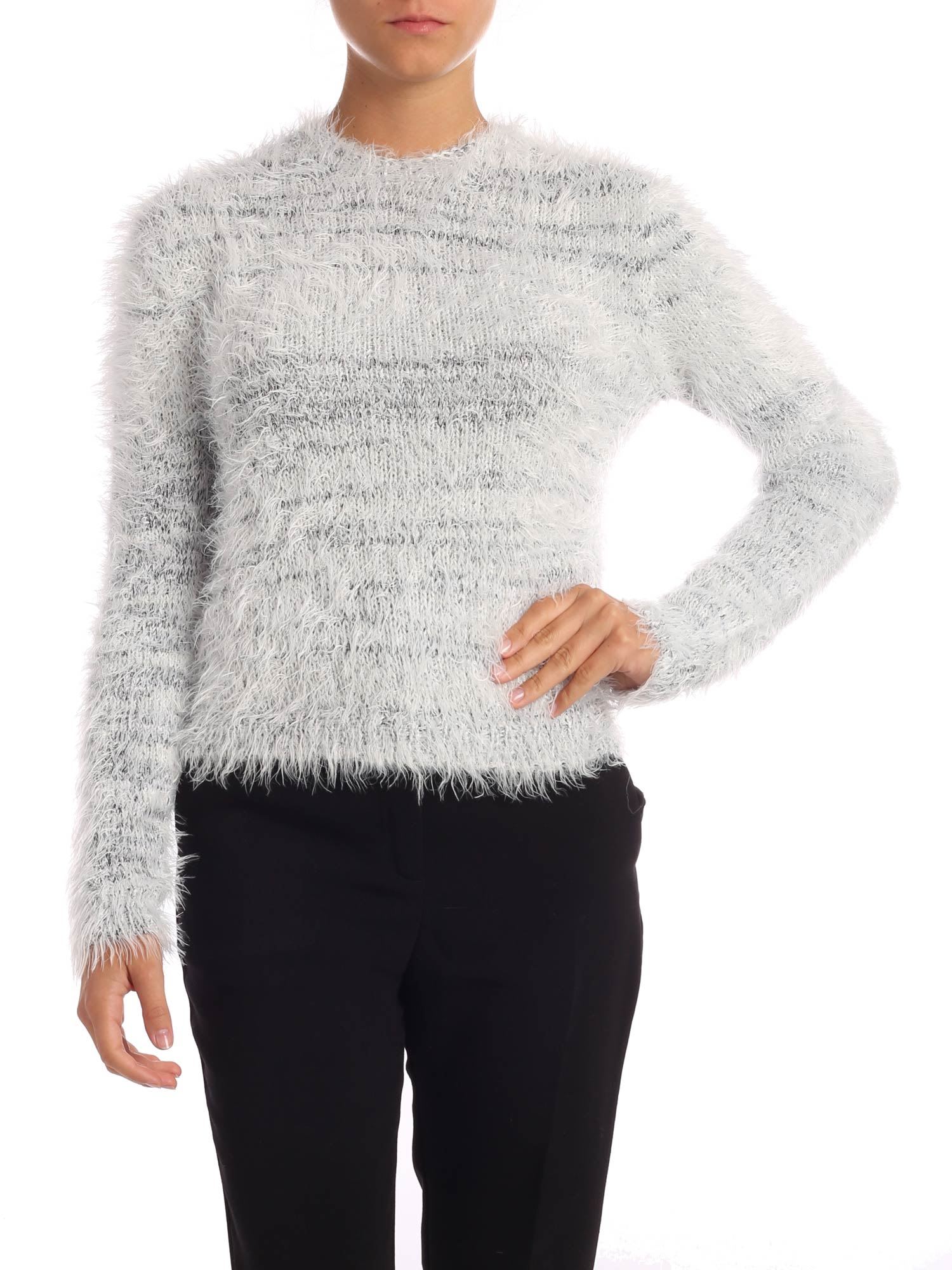 Pinko Sweater In Bianco/nero
