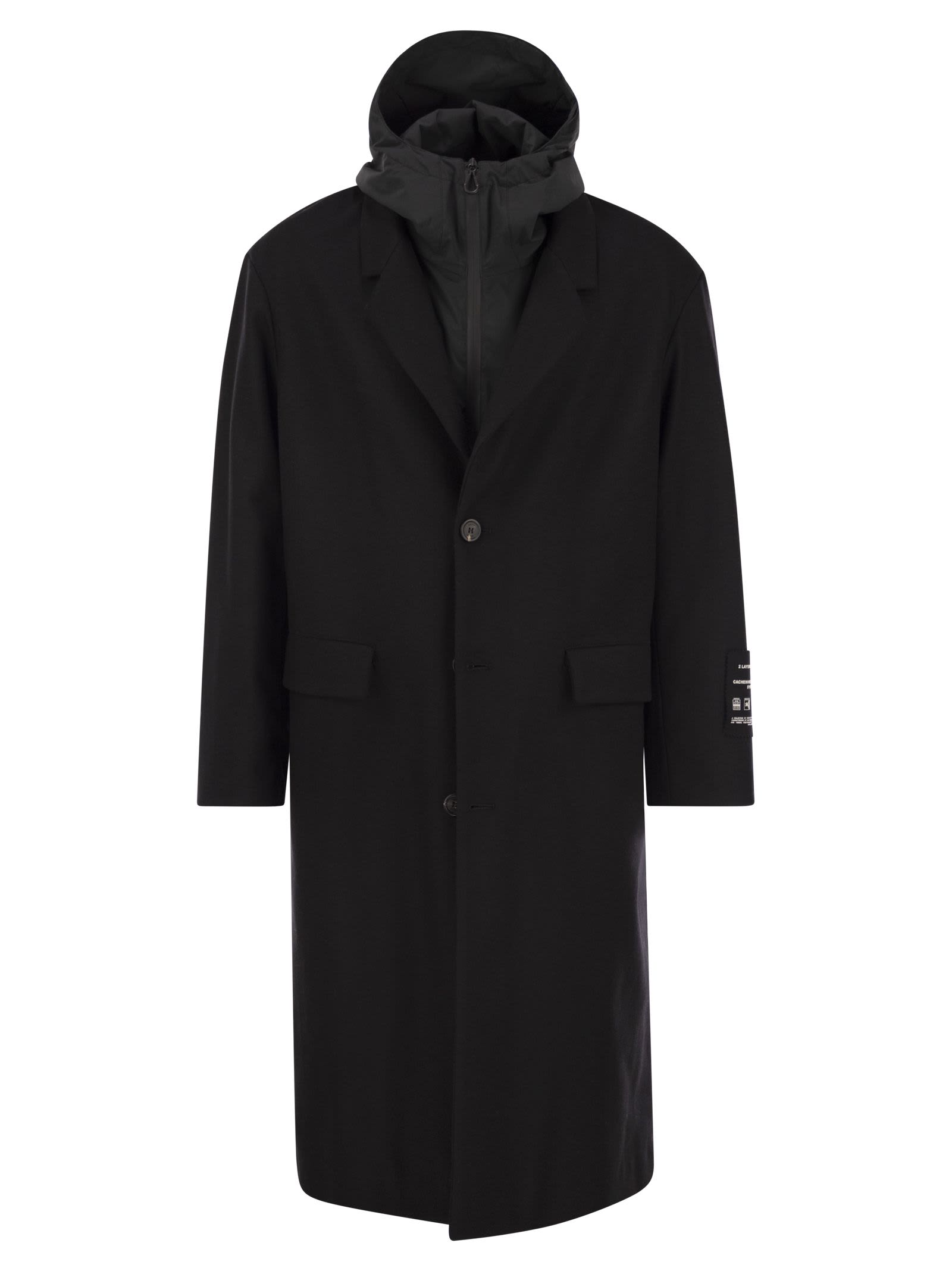 Shop Paltò Ascanio - Wool-blend Coat In Black