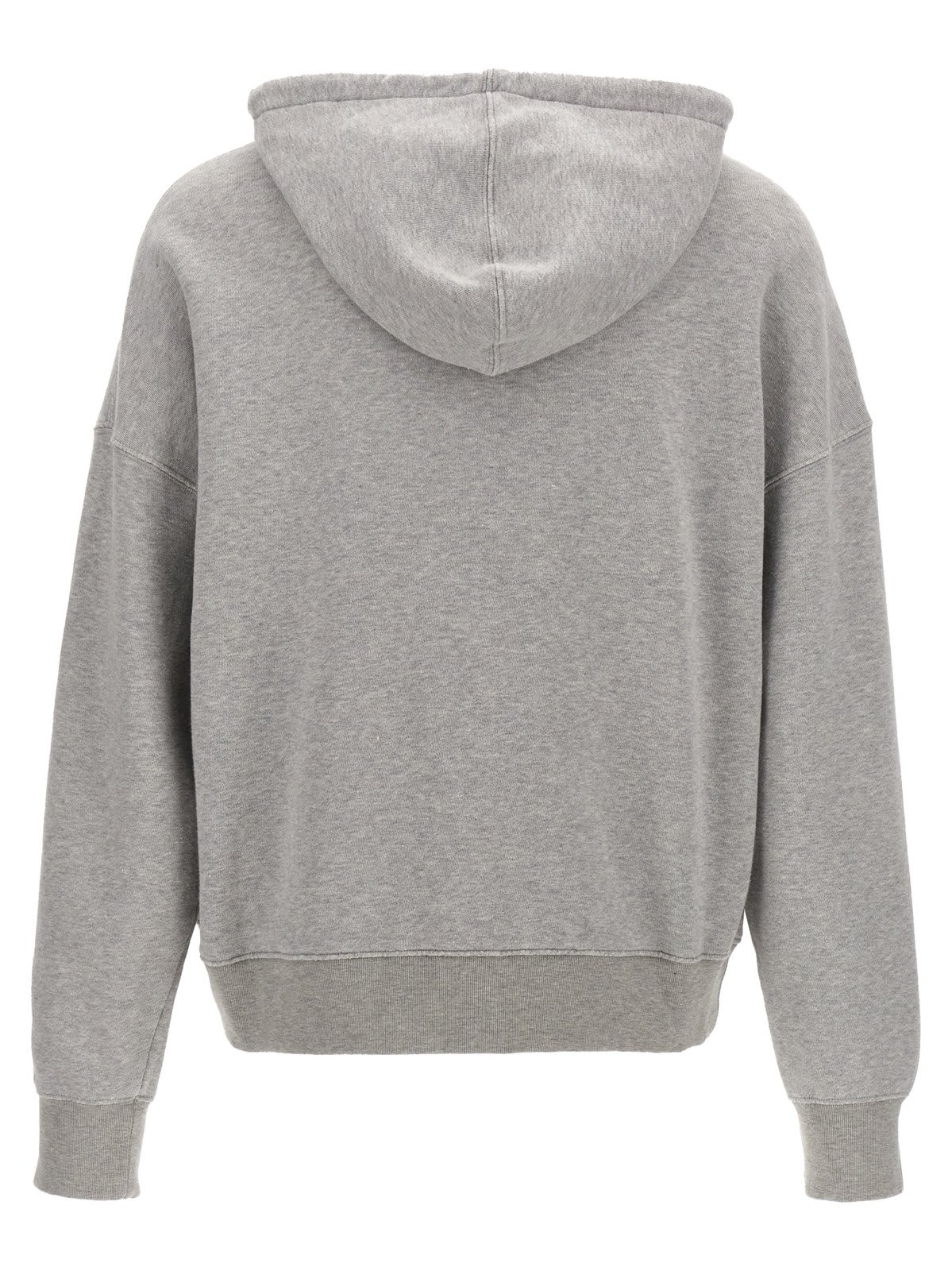 Shop Golden Goose Michael Zip-up Drawstring Hoodie In Grey