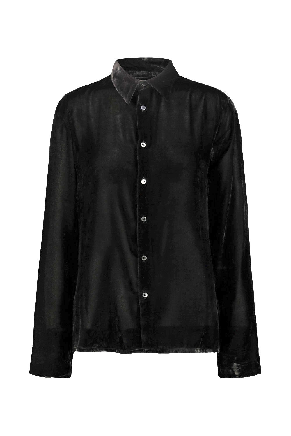 Shop Sapio Velvet Shirt In Black