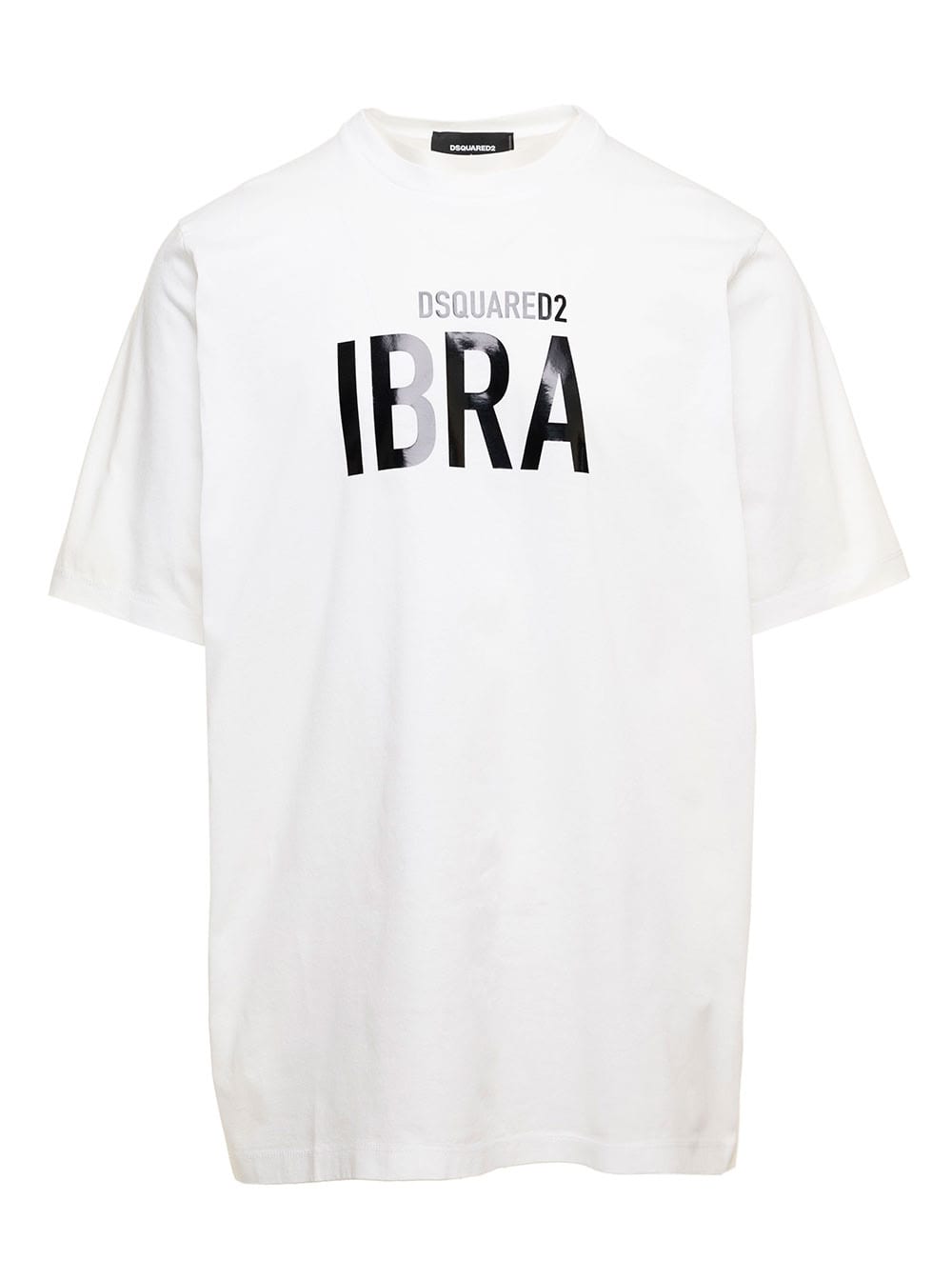 Dsquared2 Ibra Over Cotton Jersey T-shirt In White