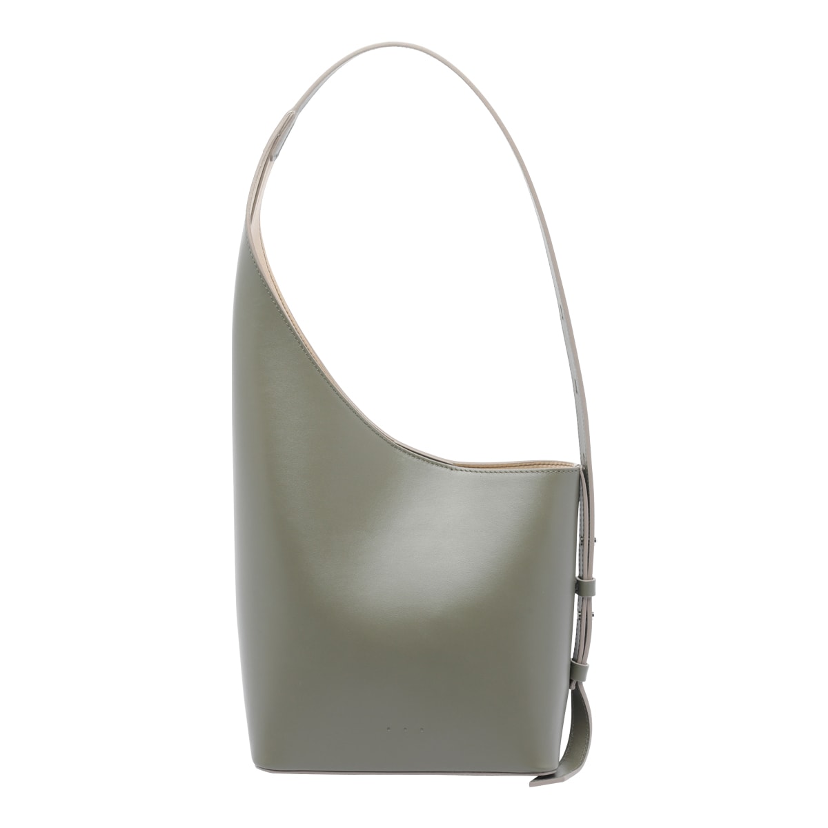 Aesther Ekme Demi Lune Calfskin Leather Bucket Bag In Green