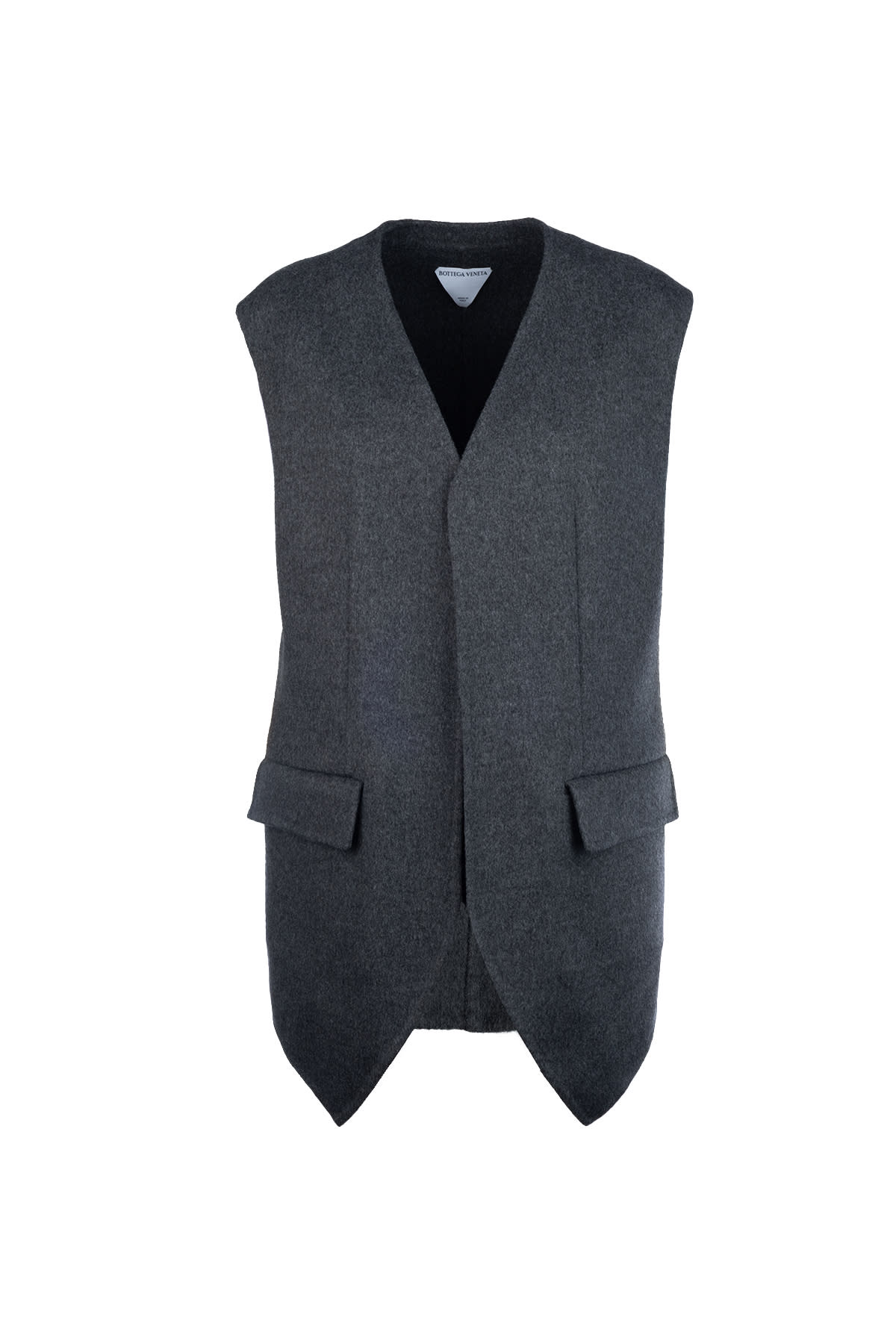 Bottega Veneta Women Double Face Wool Double Layer Gilet In Blue