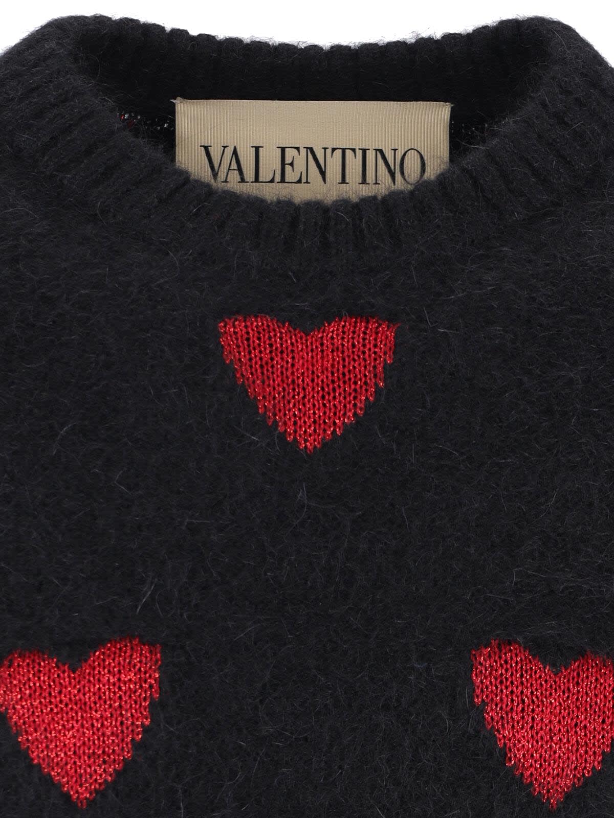 Valentino Garavani Jacquard Sweater In Black