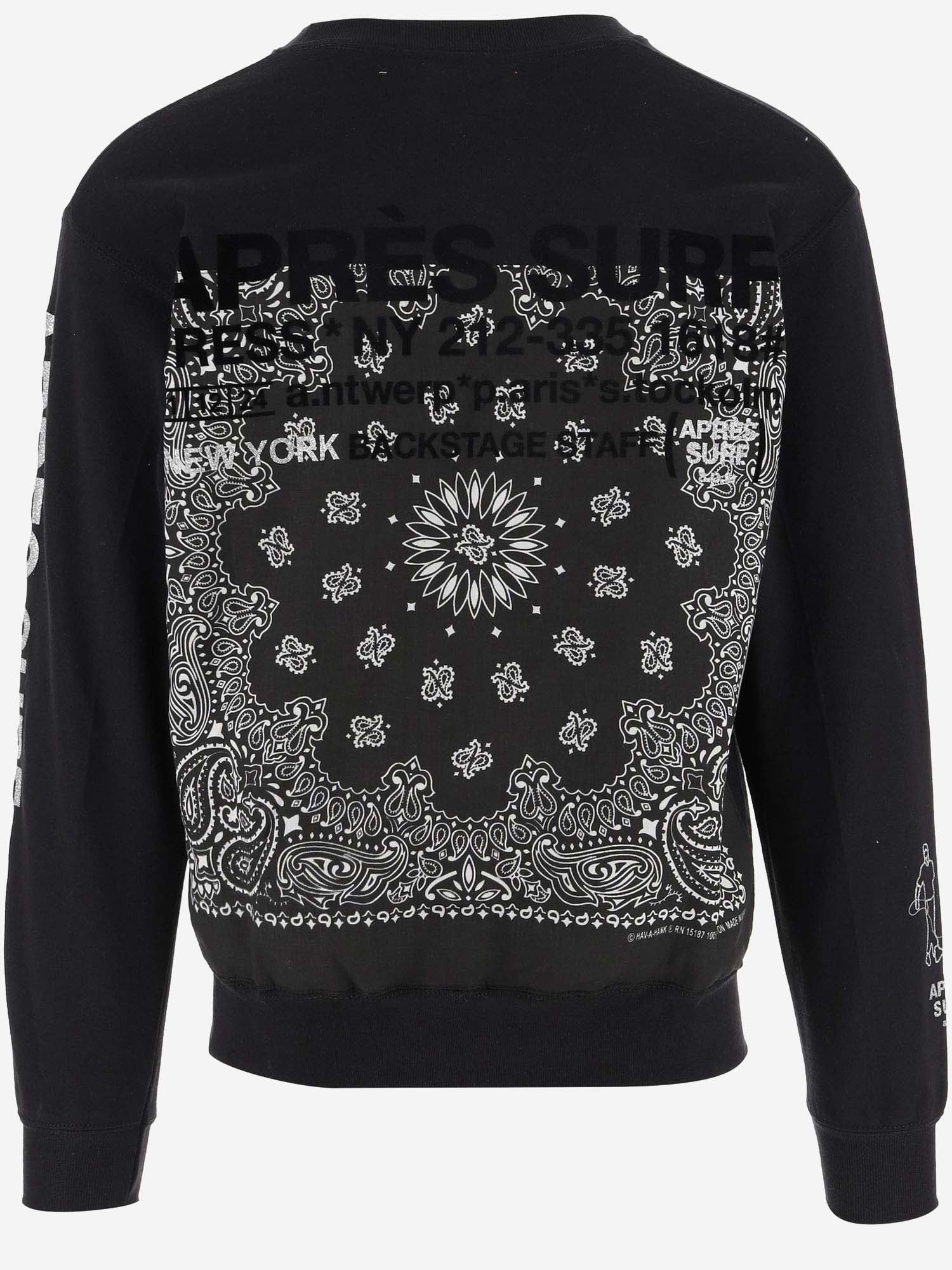 Shop Après Surf Cotton Sweatshirt With Bandana Pattern In Black