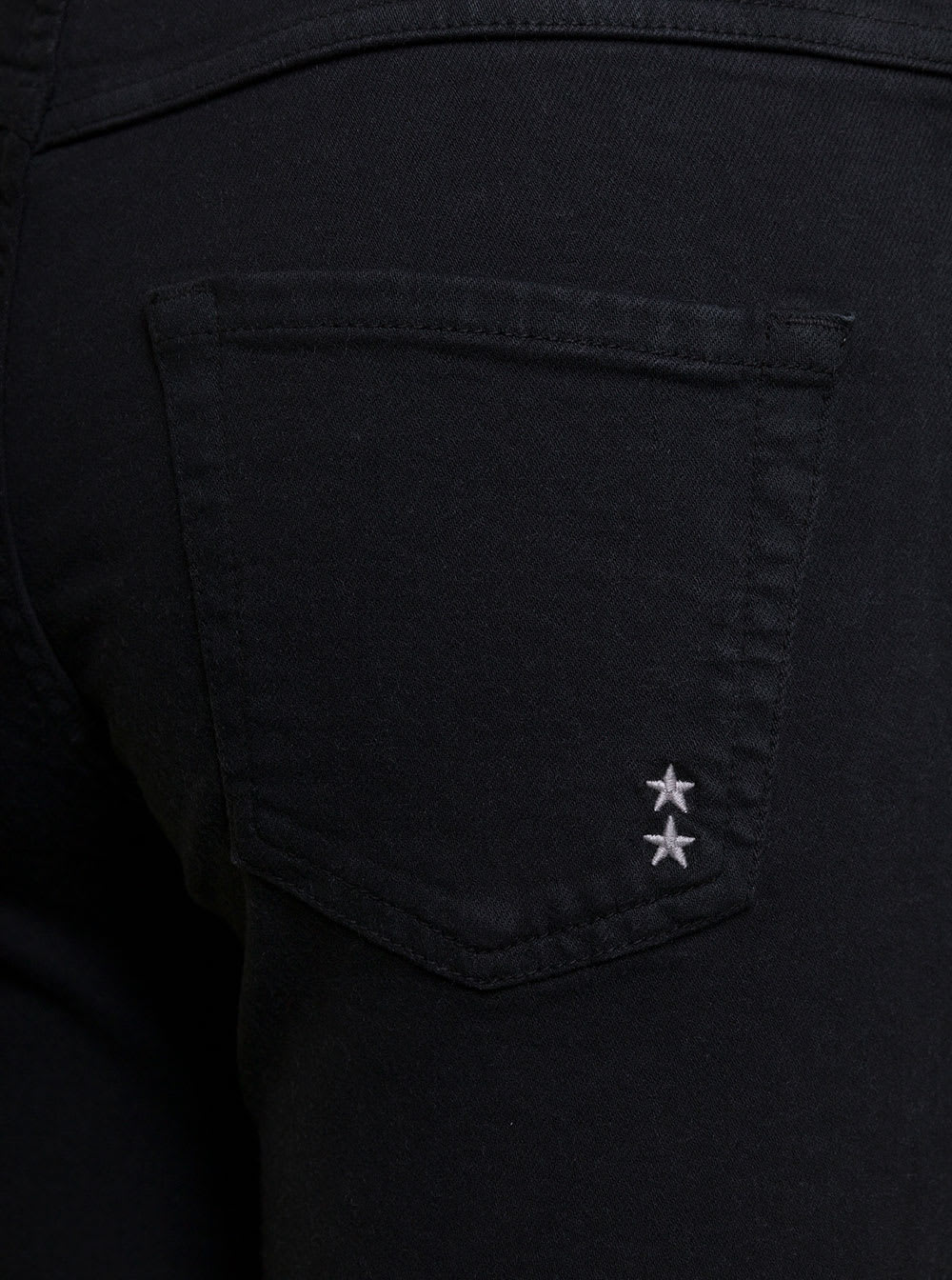 Shop Icon Denim Pam Black Five-pockets Flared Jeans In Cotton Blend Denim Woman
