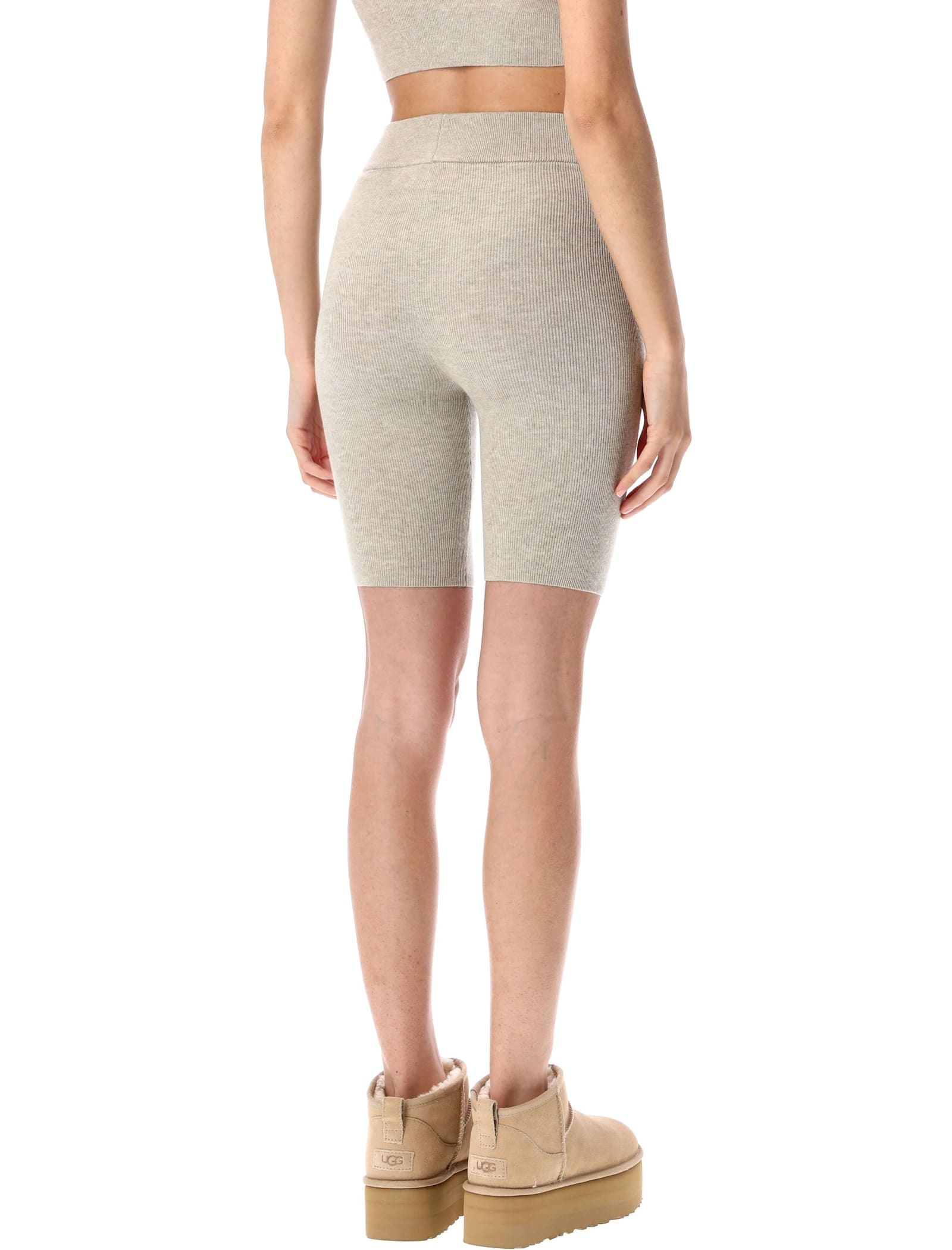 Fear Of God Soft Rib Biker Shorts In Brown