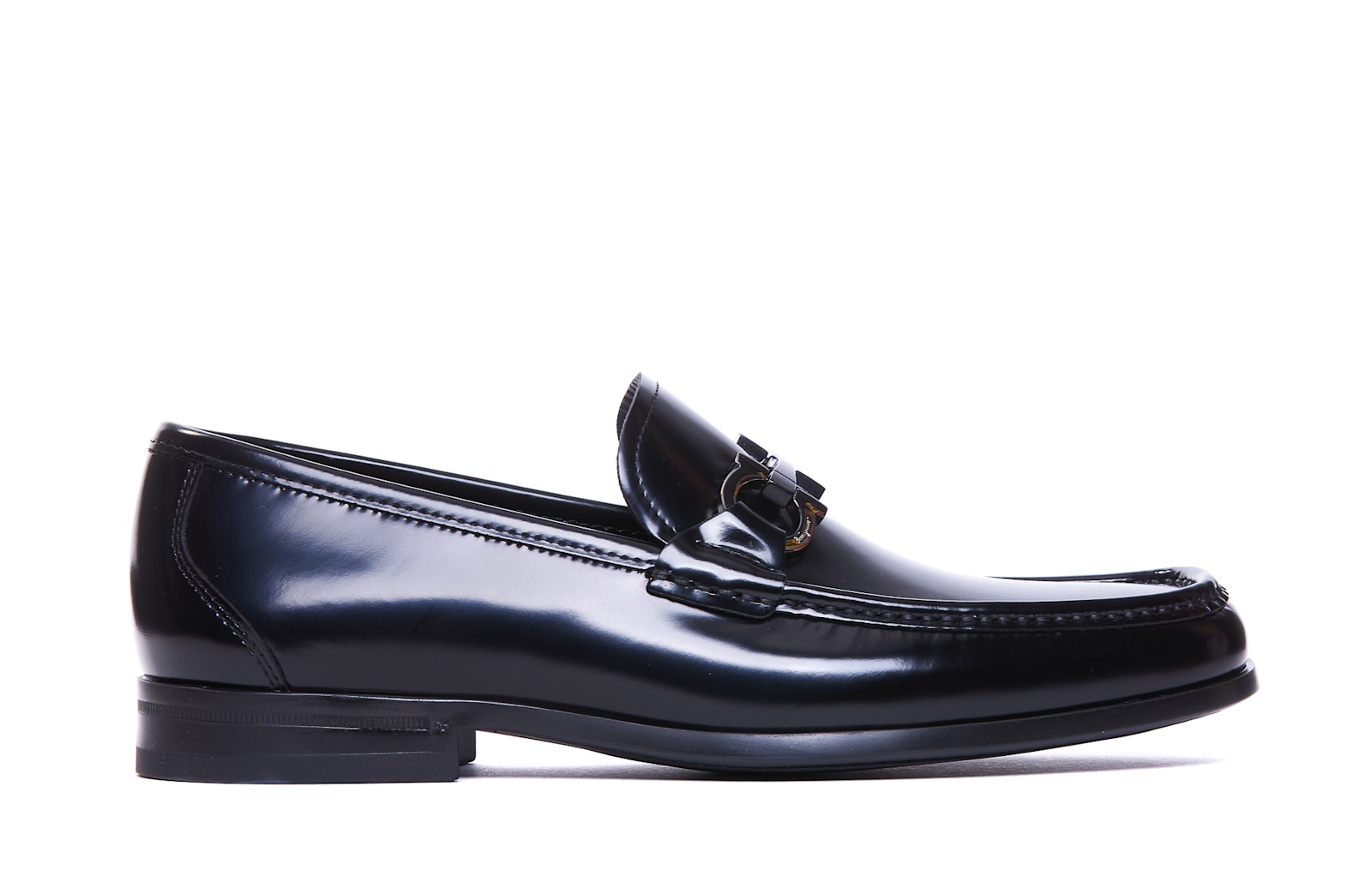 Shop Ferragamo Grandioso Loafers In Black