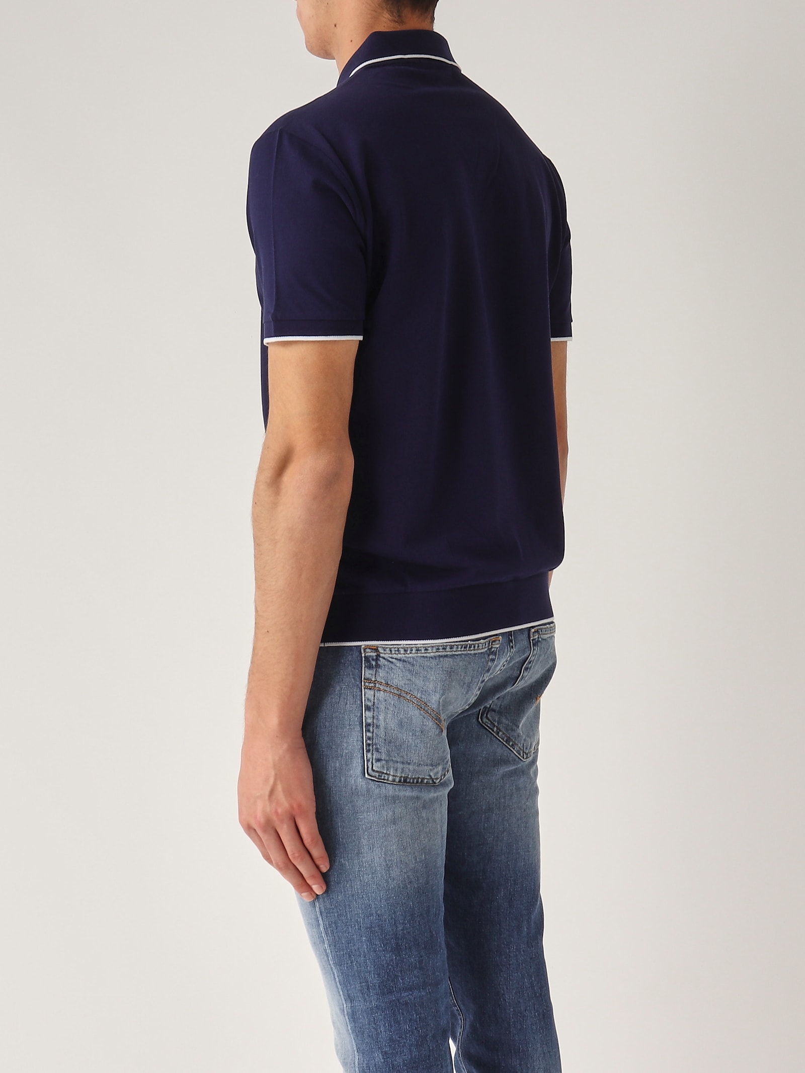 Polo Ralph Lauren Jacquard Mesh Polo Shirt In Blue