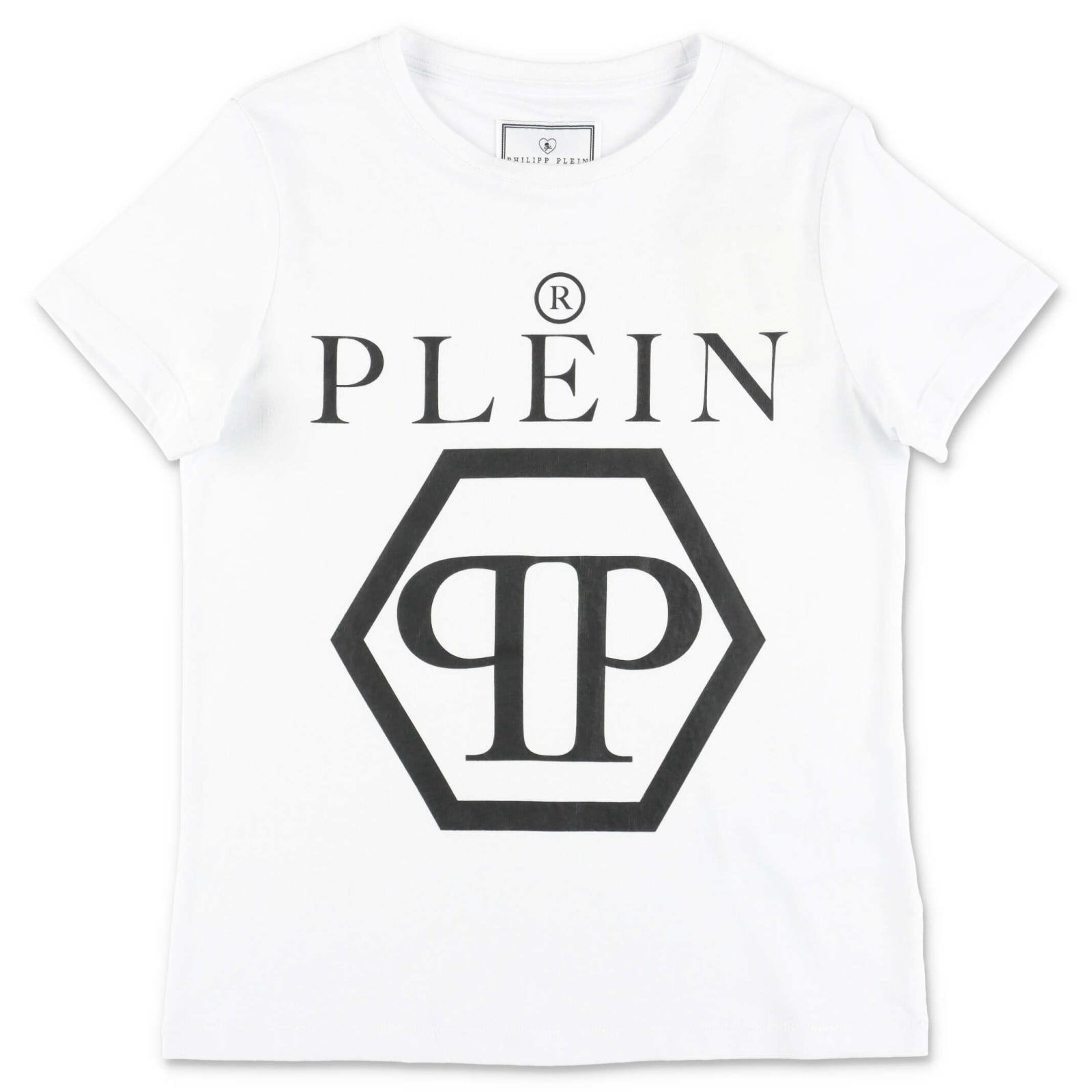Philipp Plein T-shirt Bianca Skull In Jersey Di Cotone