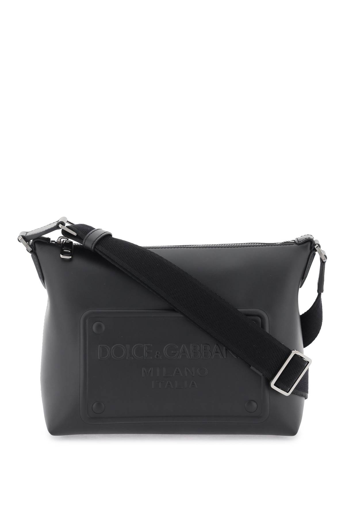 Shop Dolce & Gabbana Leather Crossbody Bag With Debossed Logo