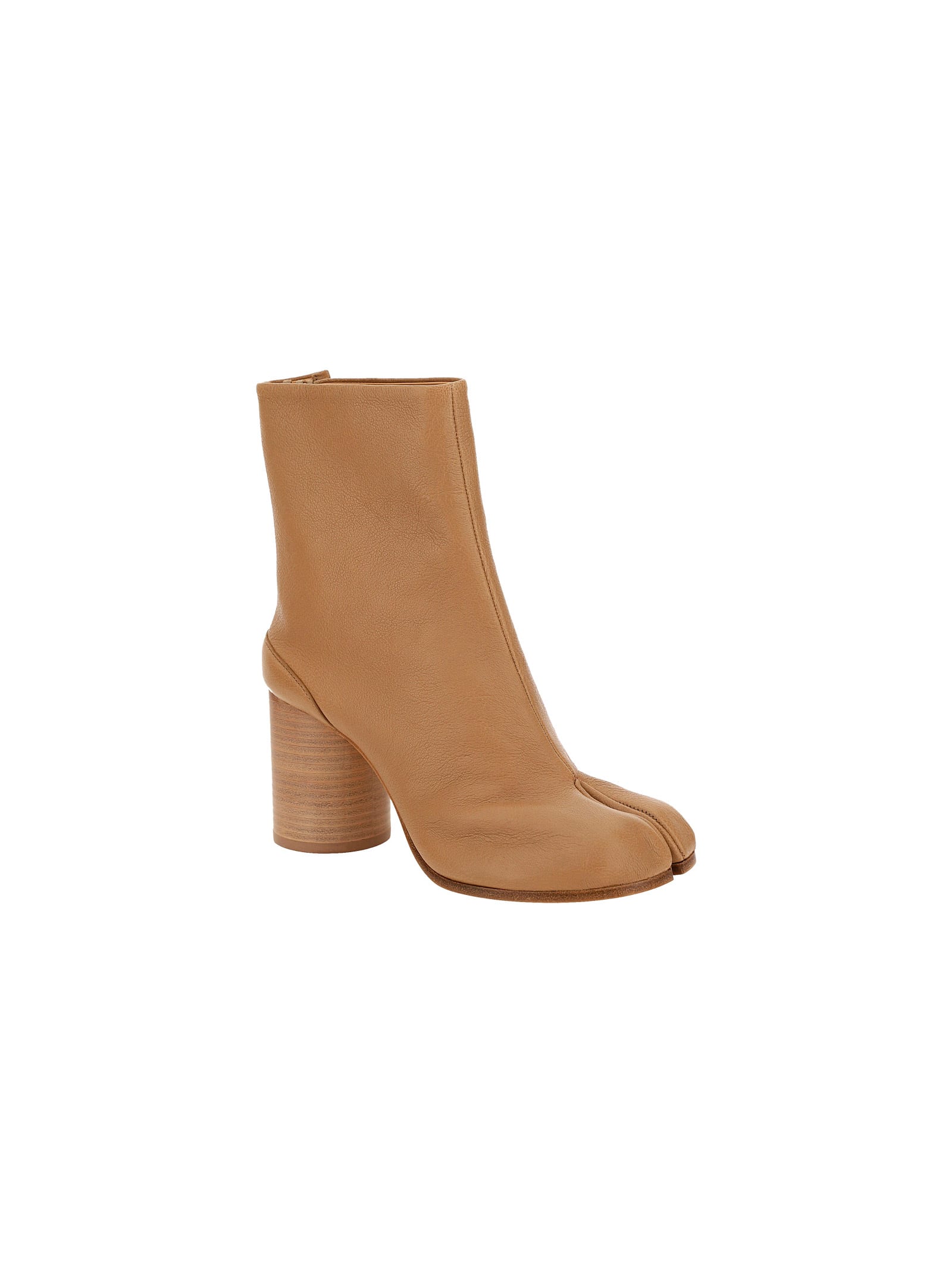 Shop Maison Margiela Tabi Ankle Boots In Nude