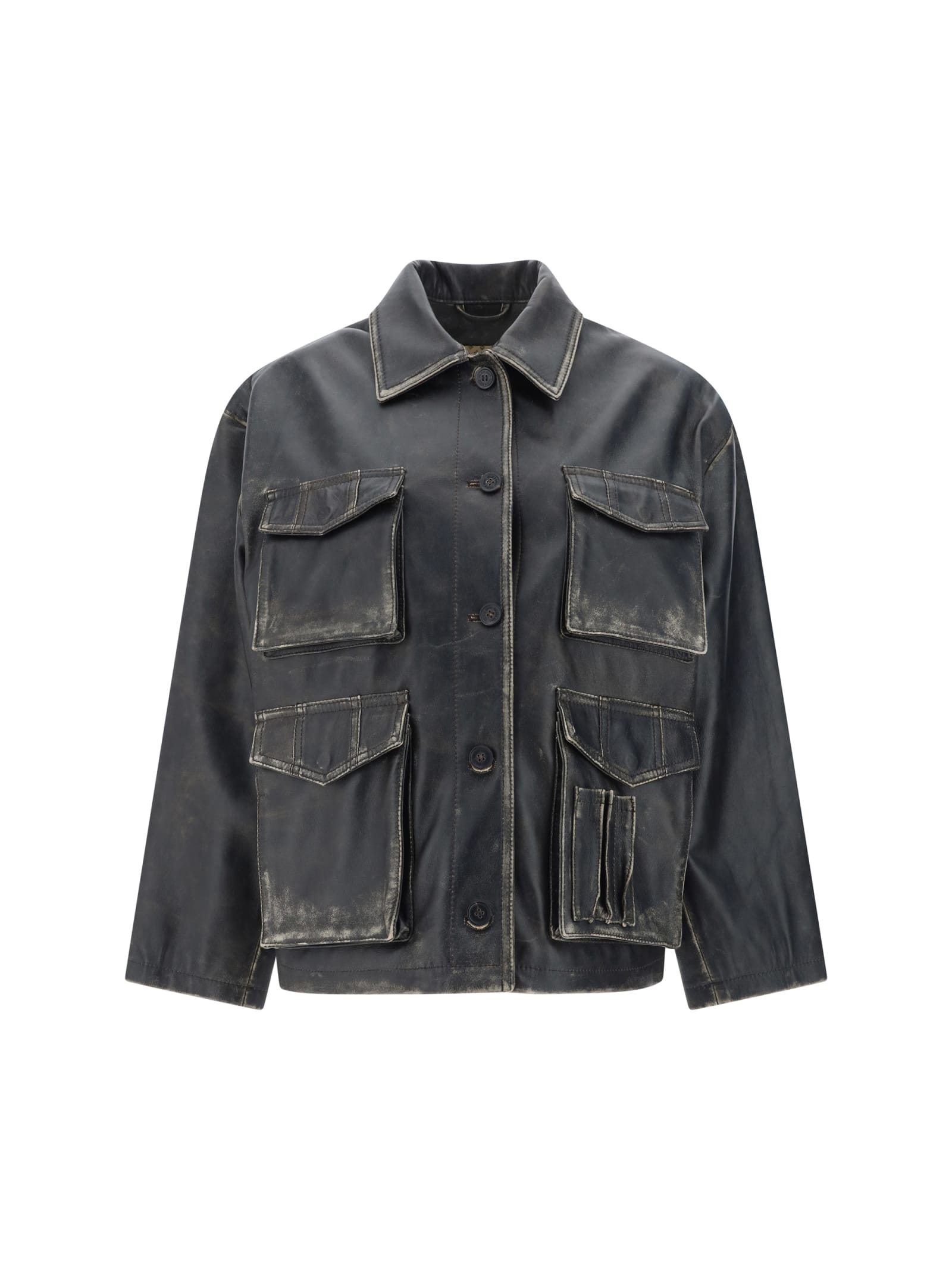 Leonor Pocket Leather Jacket