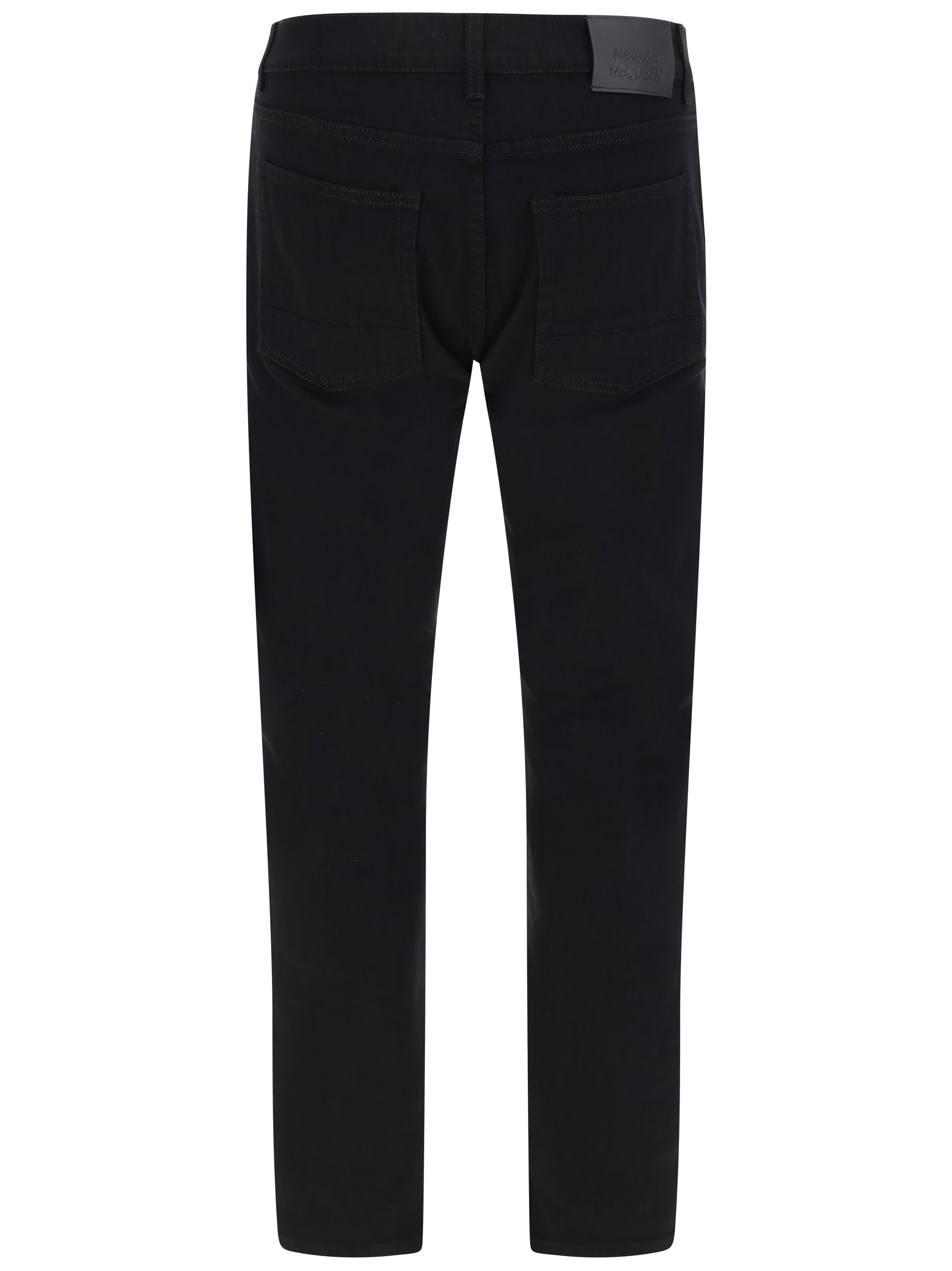 Alexander Mcqueen Trousers Denim Five Pockets In Black