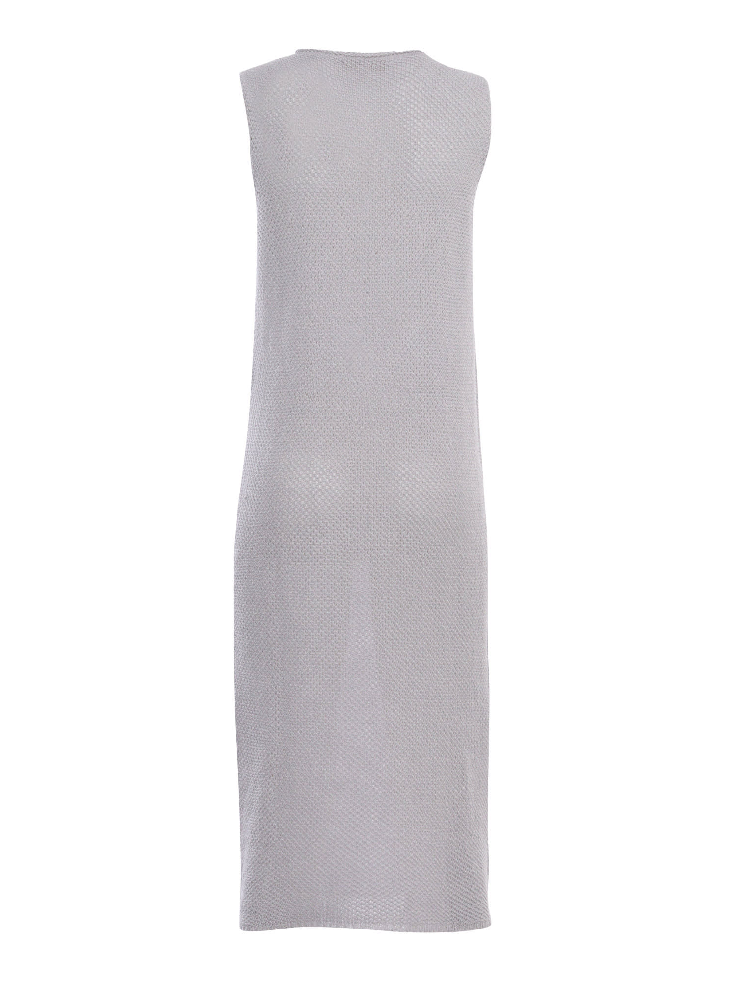 Shop Antonelli Silver Knitted Tricot Dress