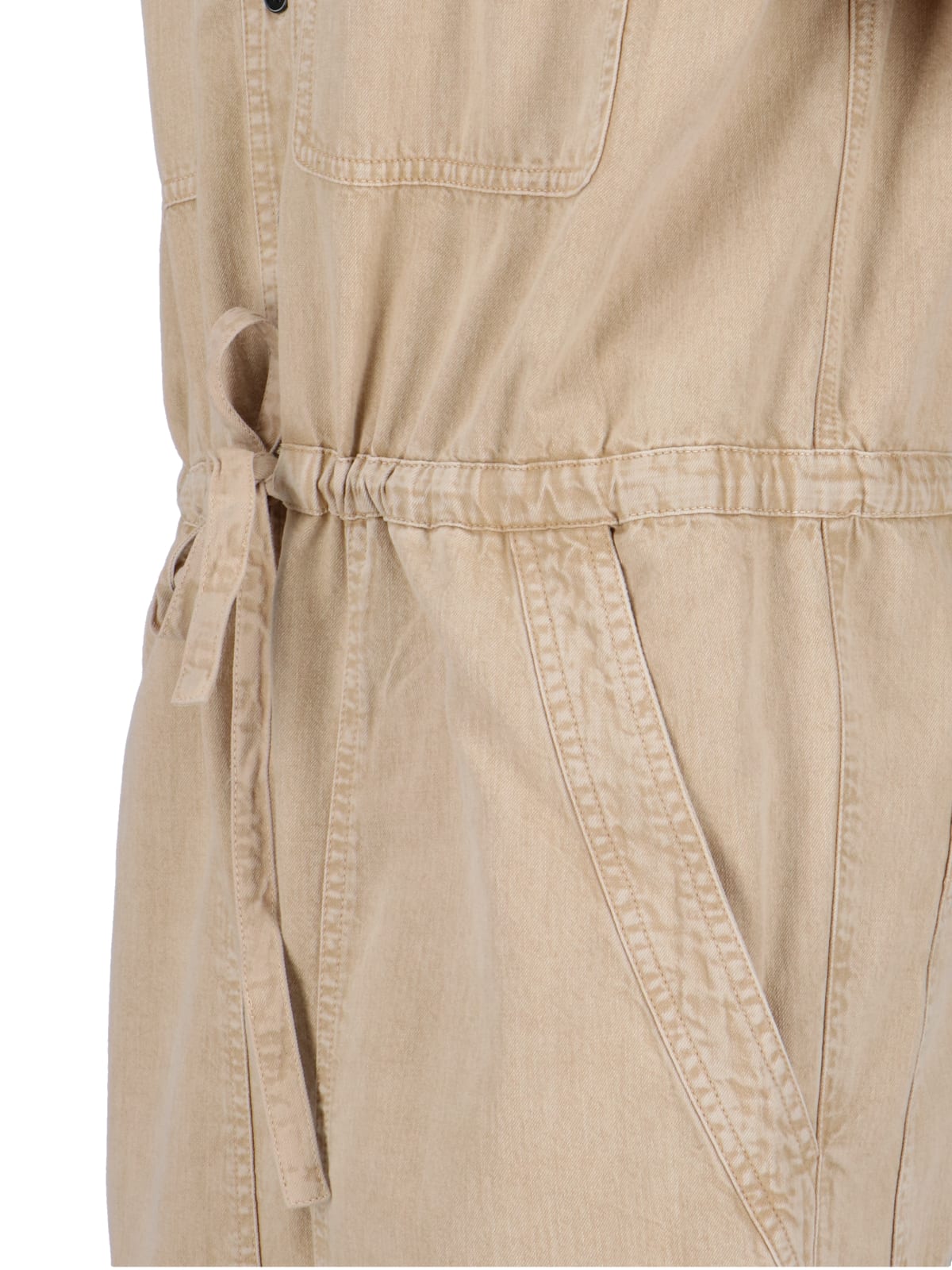 Isabel Marant Étoile Idany Drawstringed Detailed Jumpsuit In Neutral