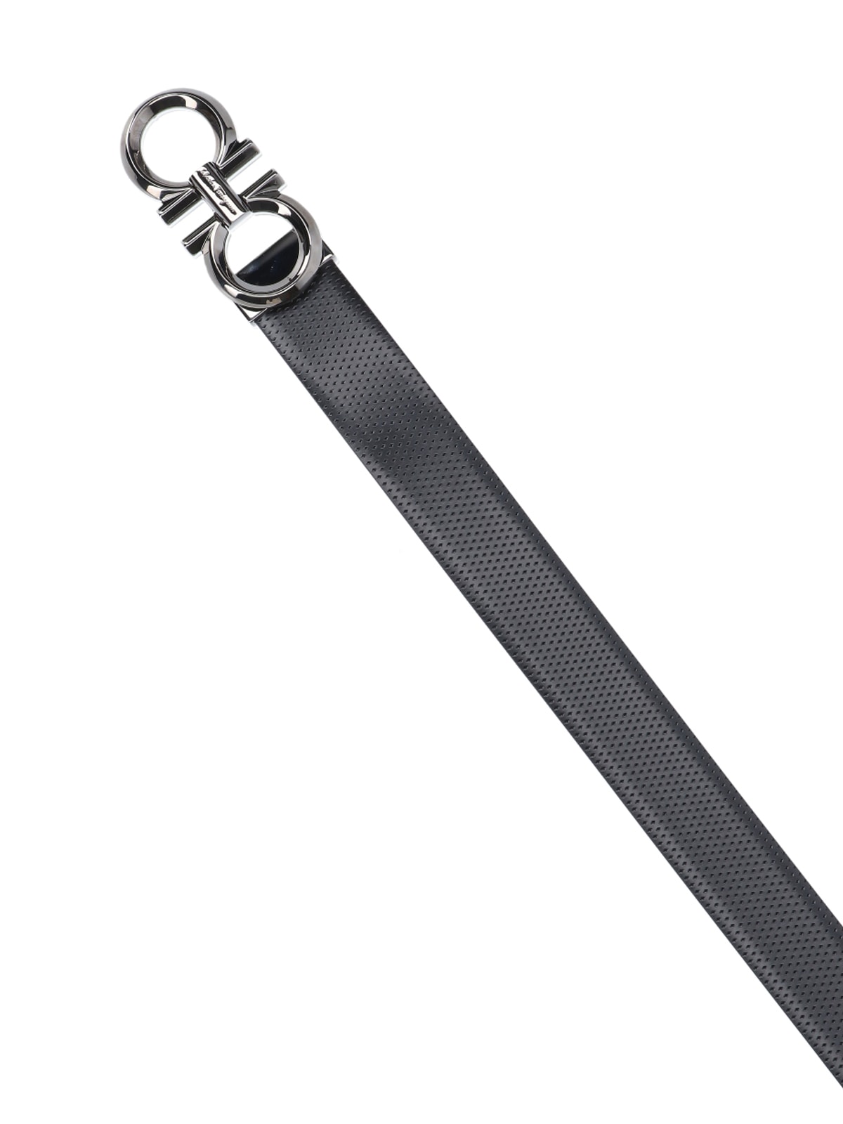 Shop Ferragamo Gancini Reversible Belt In Black