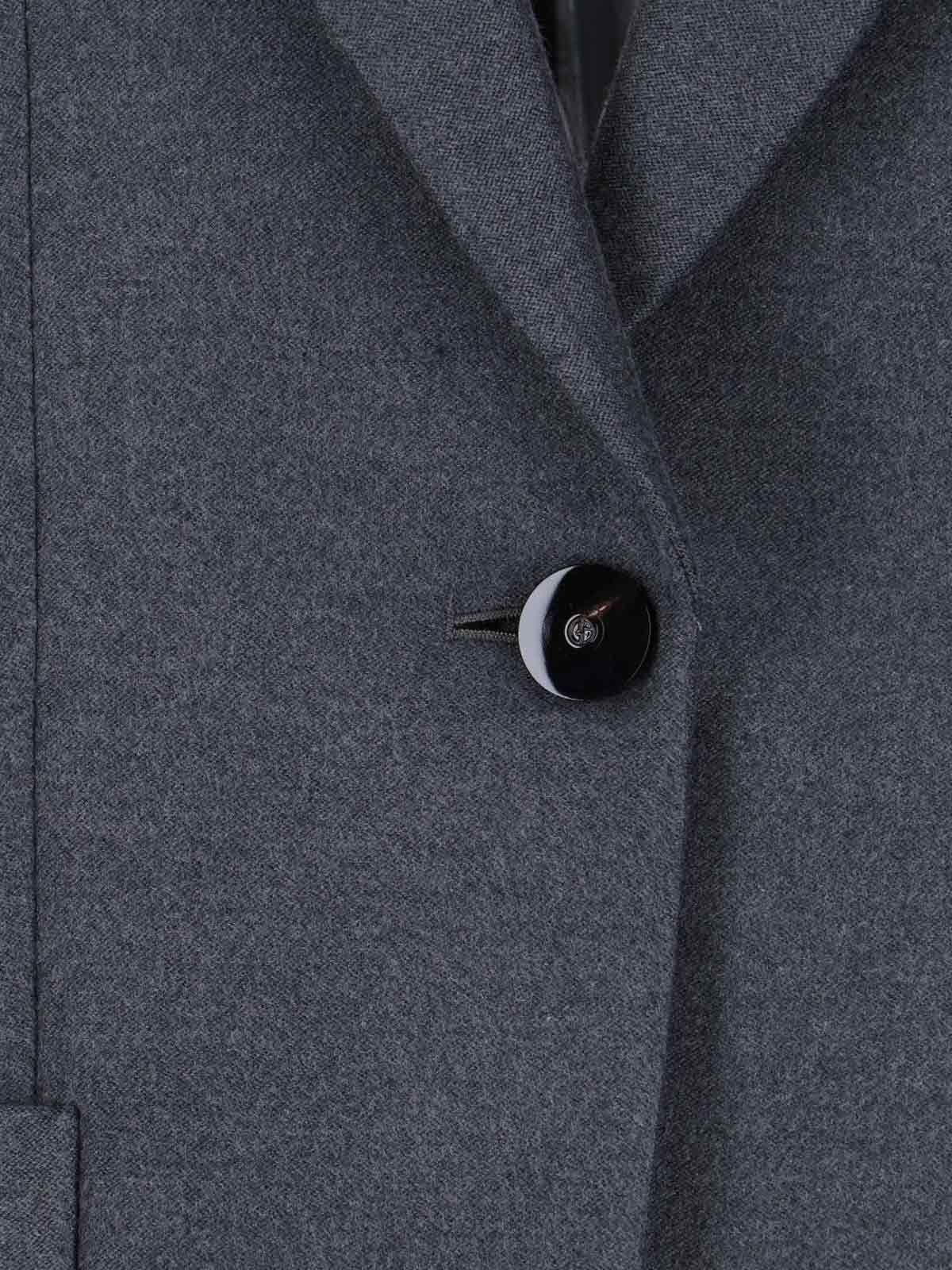 Giorgio Armani Single-breasted Silk Blazer In Blue