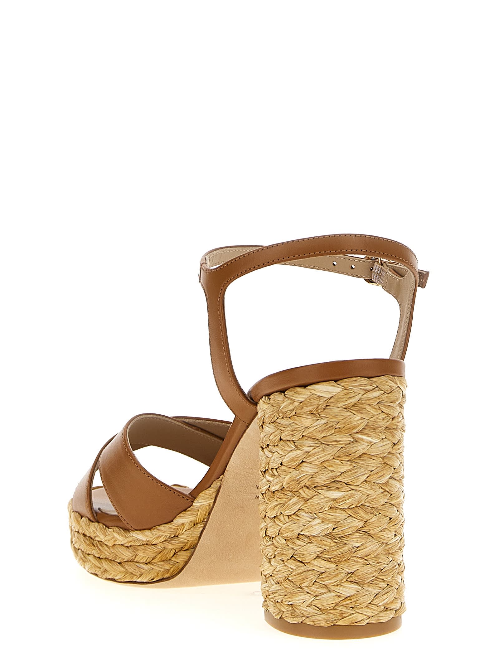 Stuart Weitzman Heel Strap Sandals With Braided Cross Design