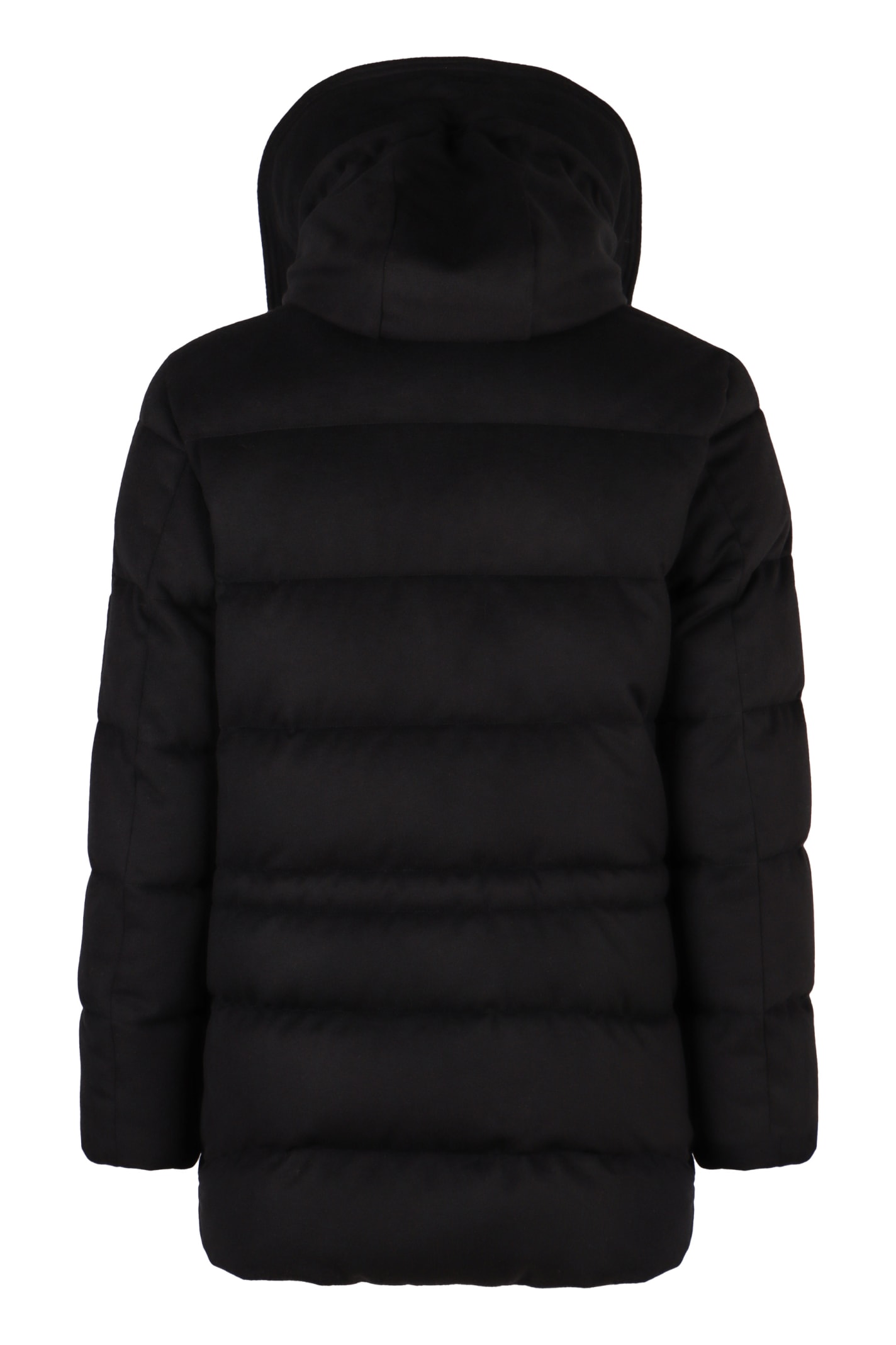 Shop Moorer Davide-stp Hooded Parka In Black