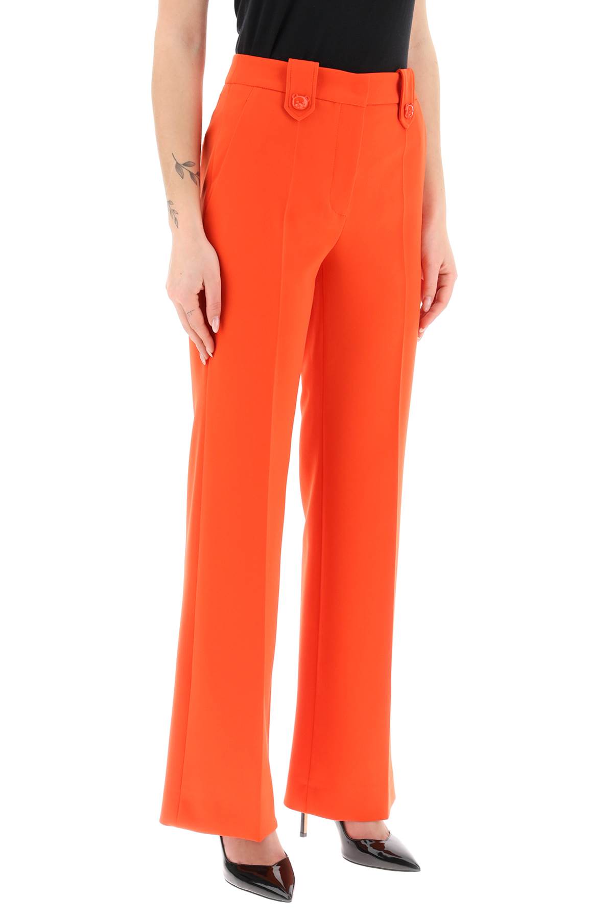 Shop Moschino Teddy Bear Pants In Rosso (red)