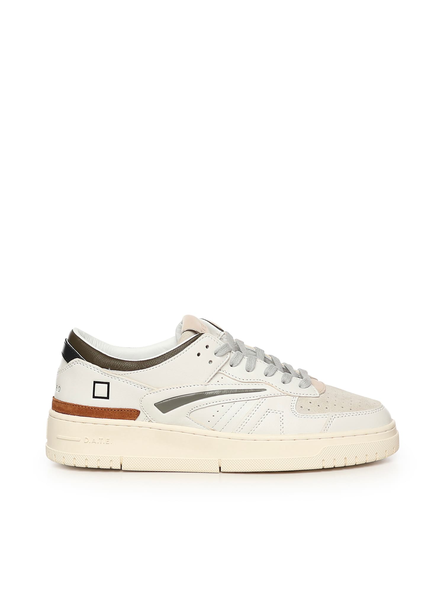Date Torneo Leather Sneakers In White