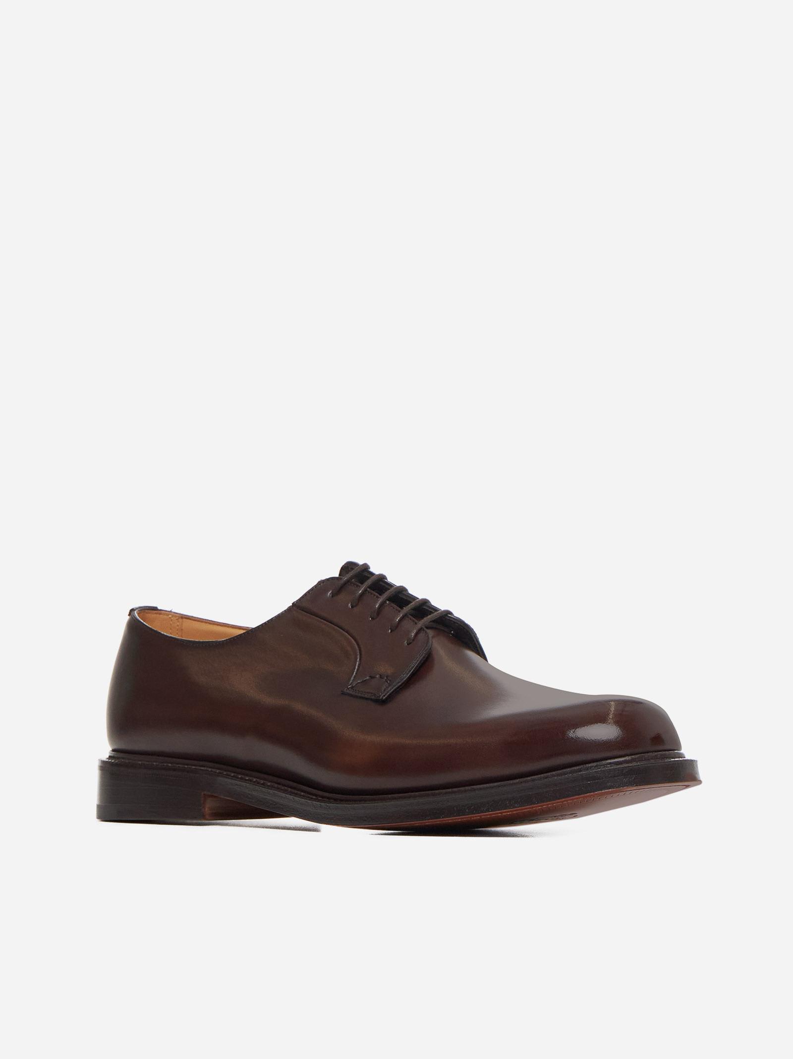 Shop Church's Shannon Leather Derby Shoes In Ebony