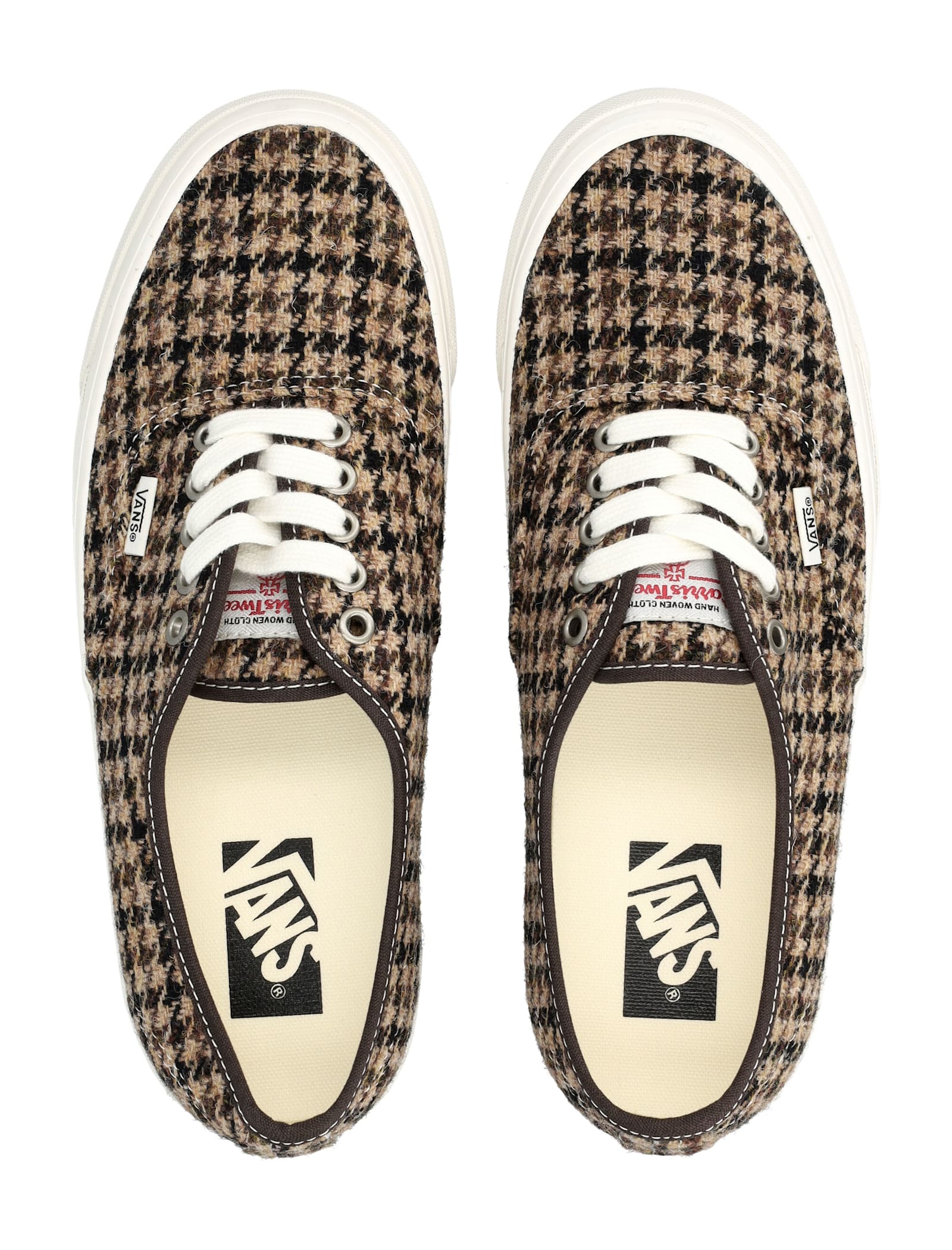 Vans Premium Authentic Harris Tweed Wool Sneakers In Brown