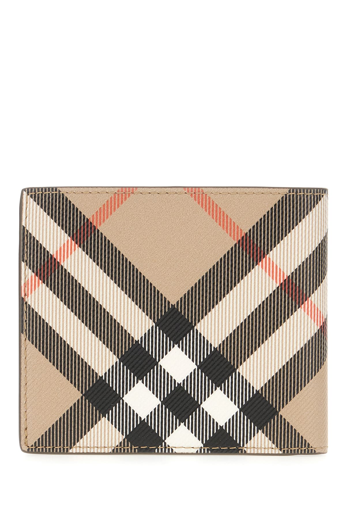 Shop Burberry Printed Fabric Wallet In Sand