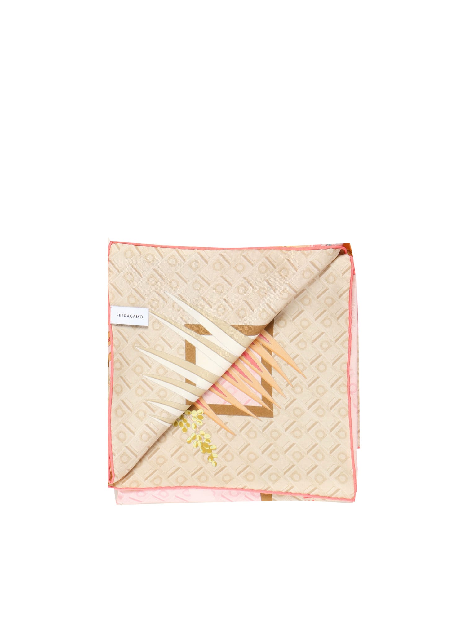 Ferragamo Silk Scarf With Print In Multi
