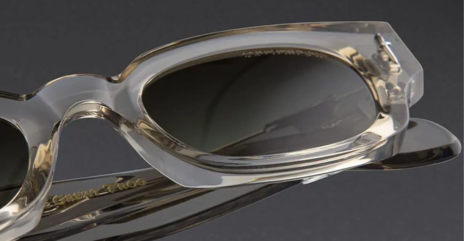 Shop Cutler And Gross The Great Frog - Soaring Eagle / Sand Crystal Sunglasses In Transparent Beige