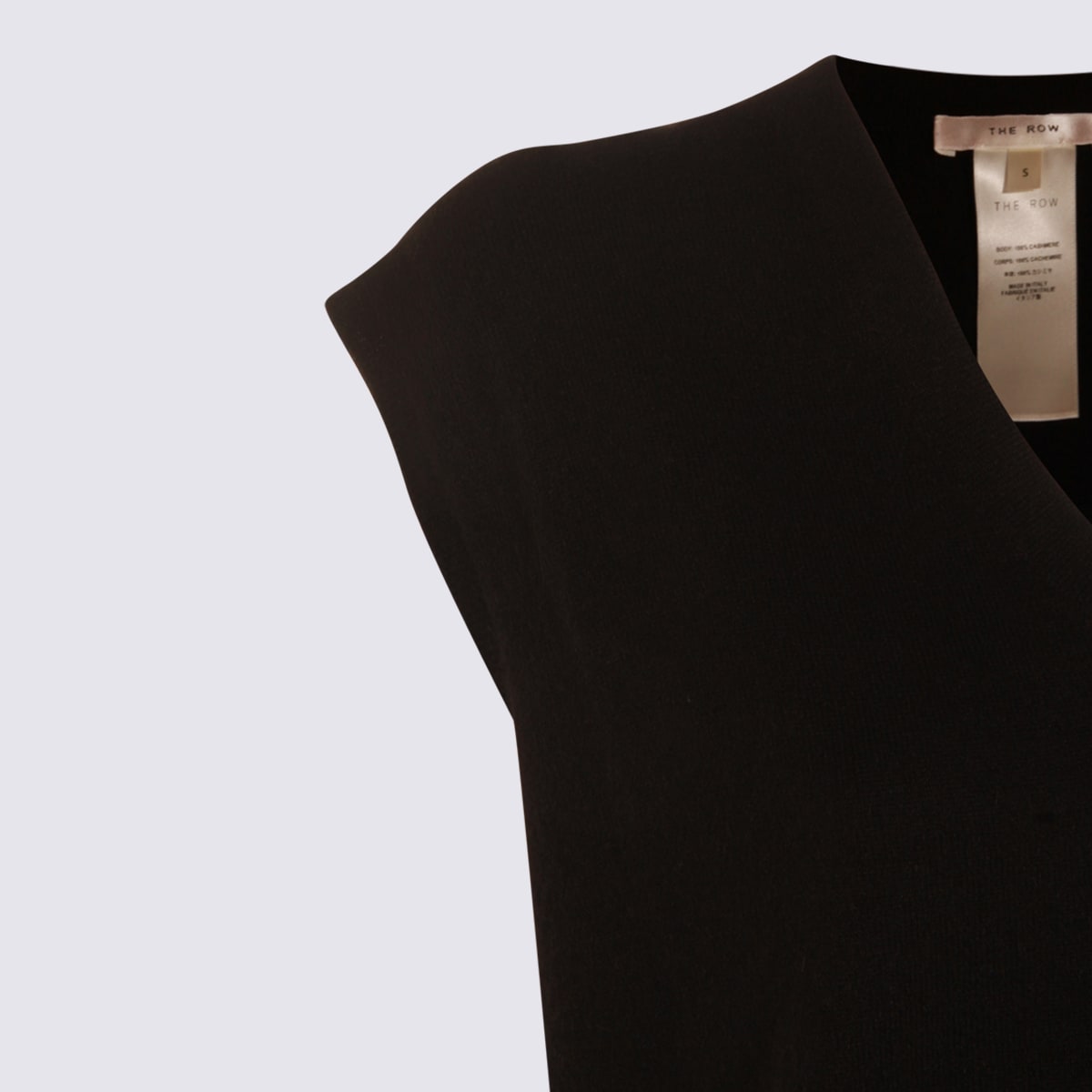 The Row Black Cashmere Knitwear In Brown