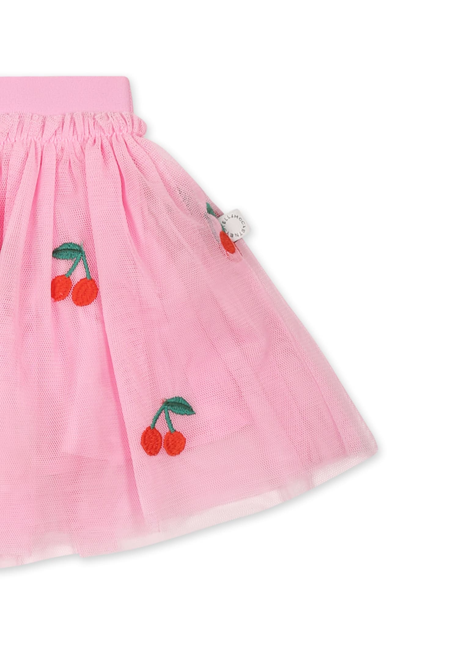 Shop Stella Mccartney Pink Skirt For Girl With Cherries
