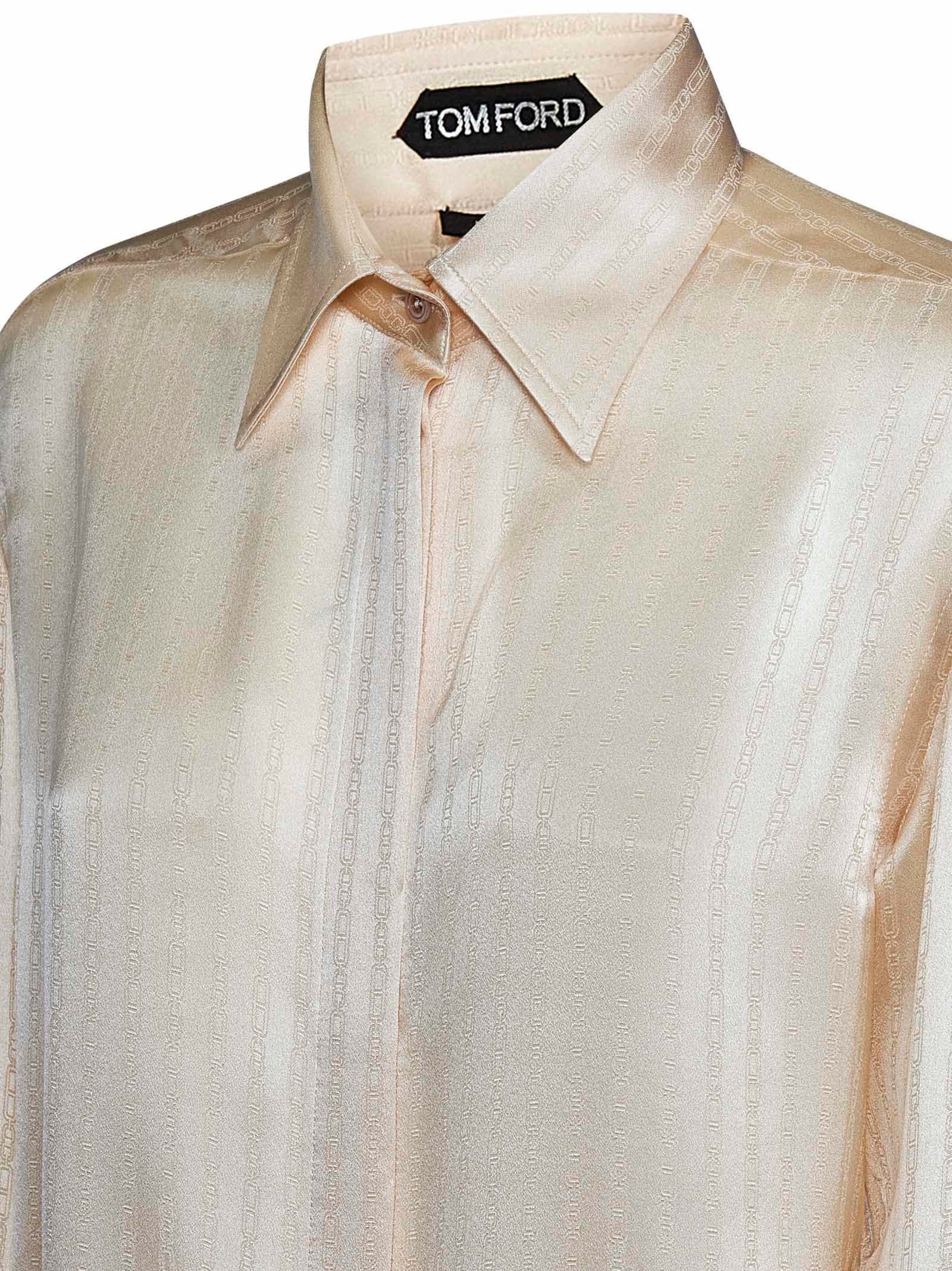 Shop Tom Ford Whitney Shirt In Beige