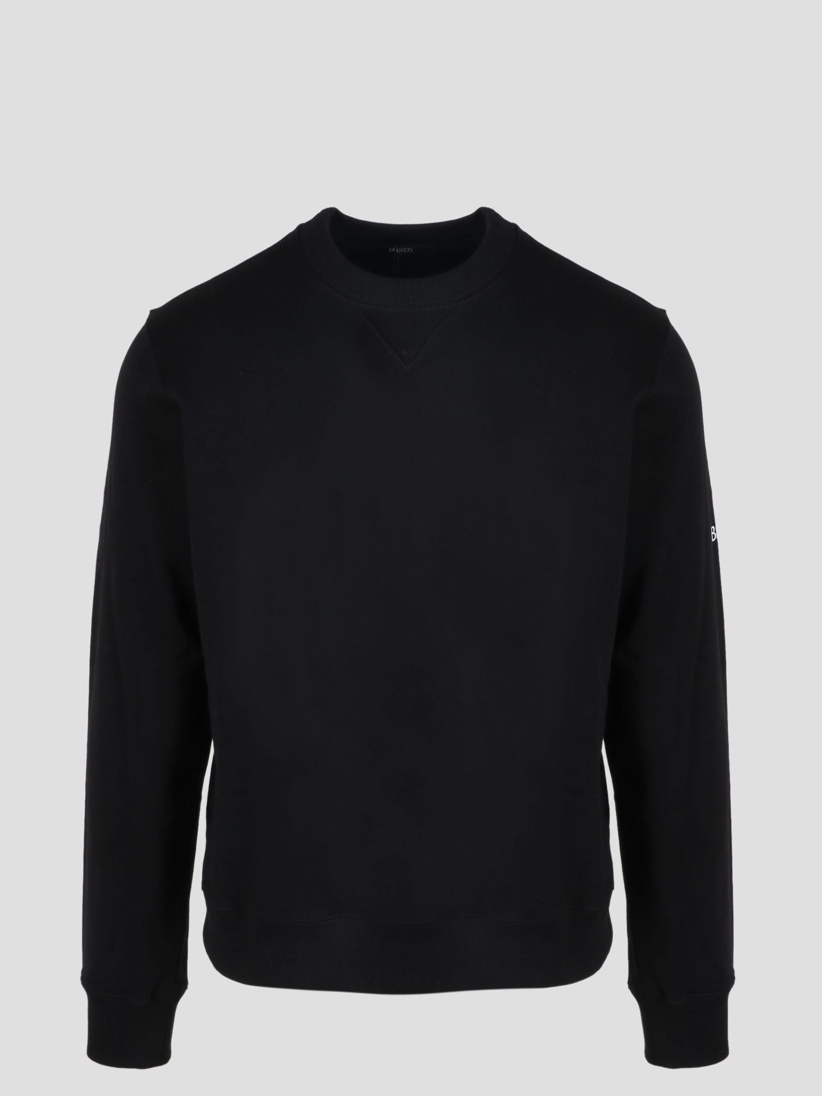 14 Bros Basic Crewneck Sweatshirt In Black