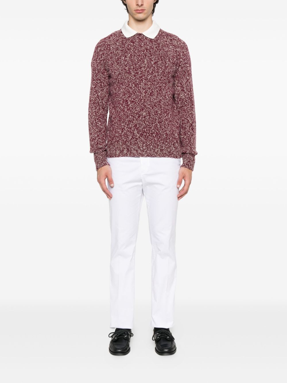 Drumohr Wool Sweater With Mottled Effect In Animal Print