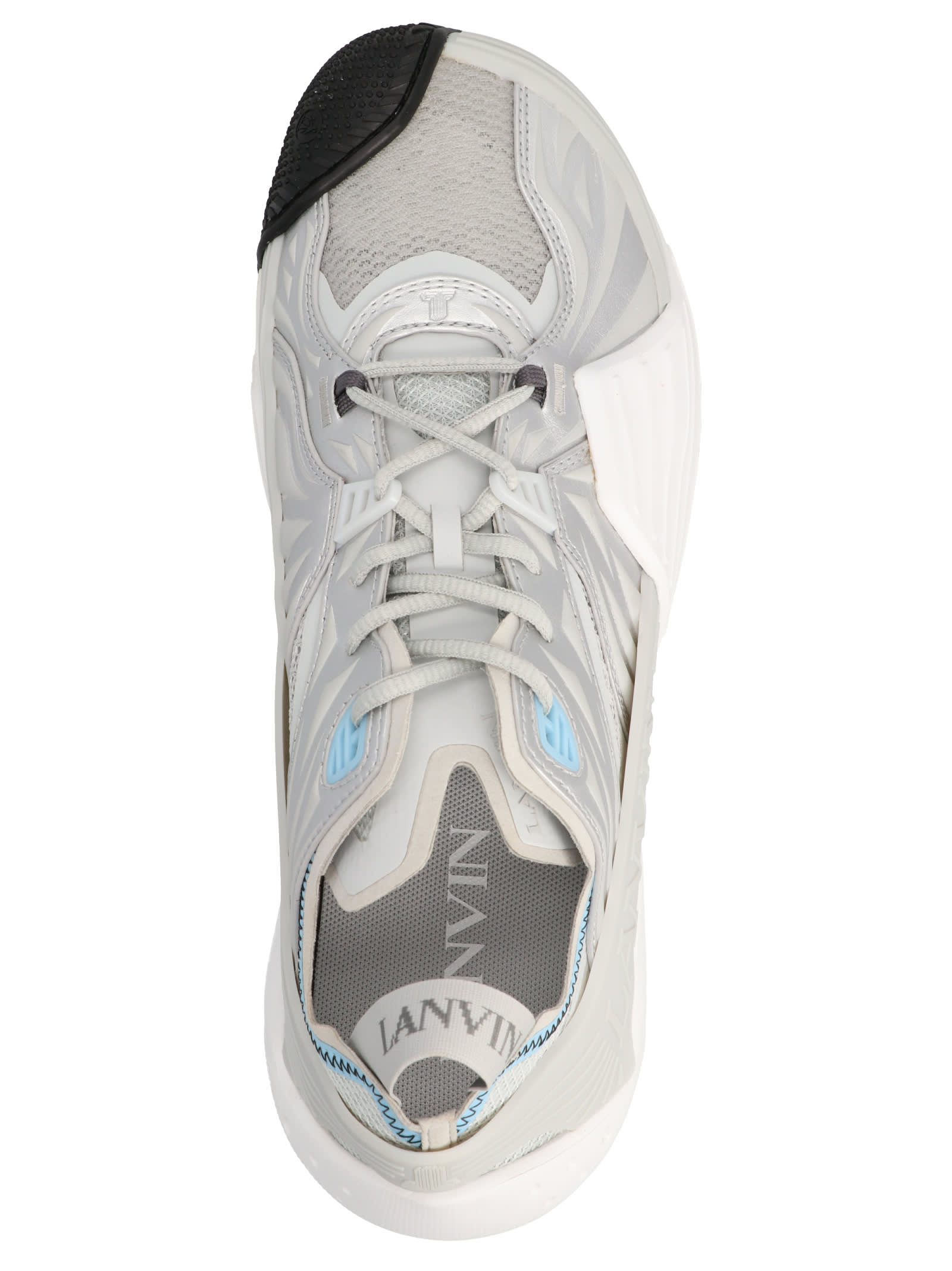 Shop Lanvin Flash-x Sneakers In Silver
