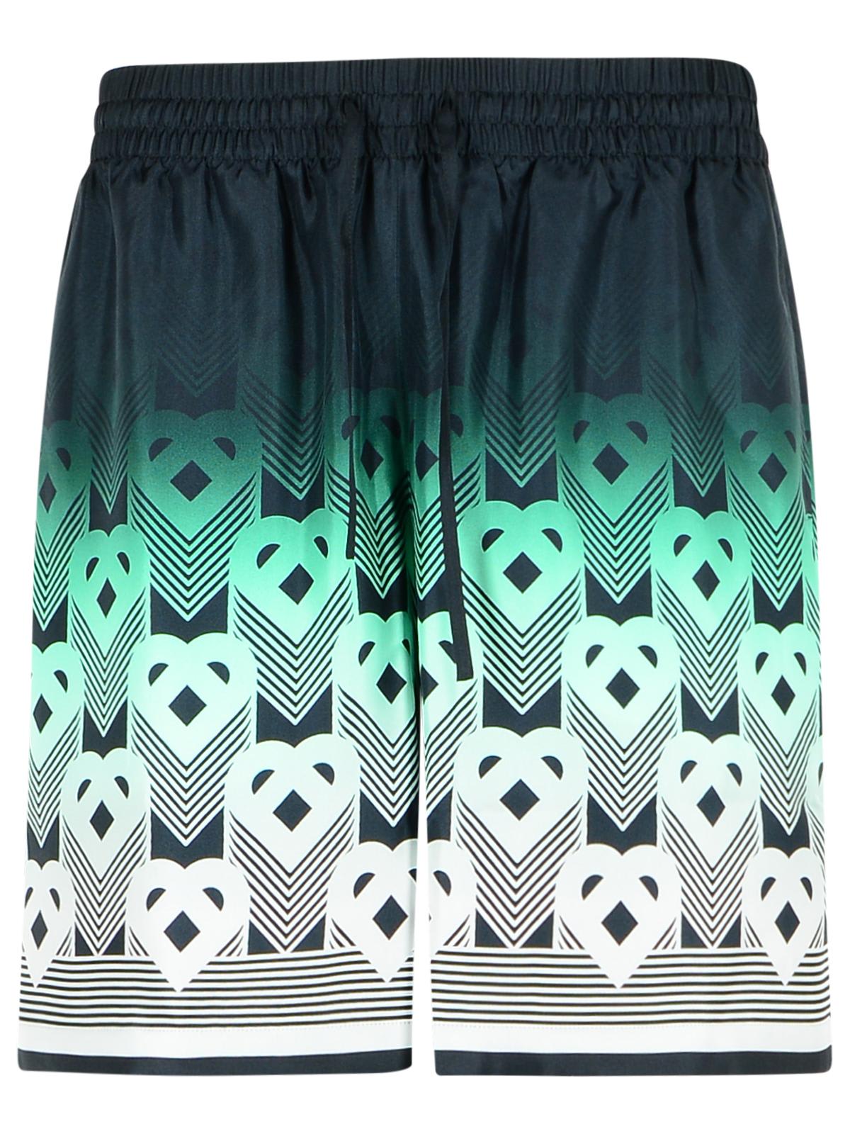 Casablanca Silk Bermuda Shorts Featuring Elastic Waistband In Multi