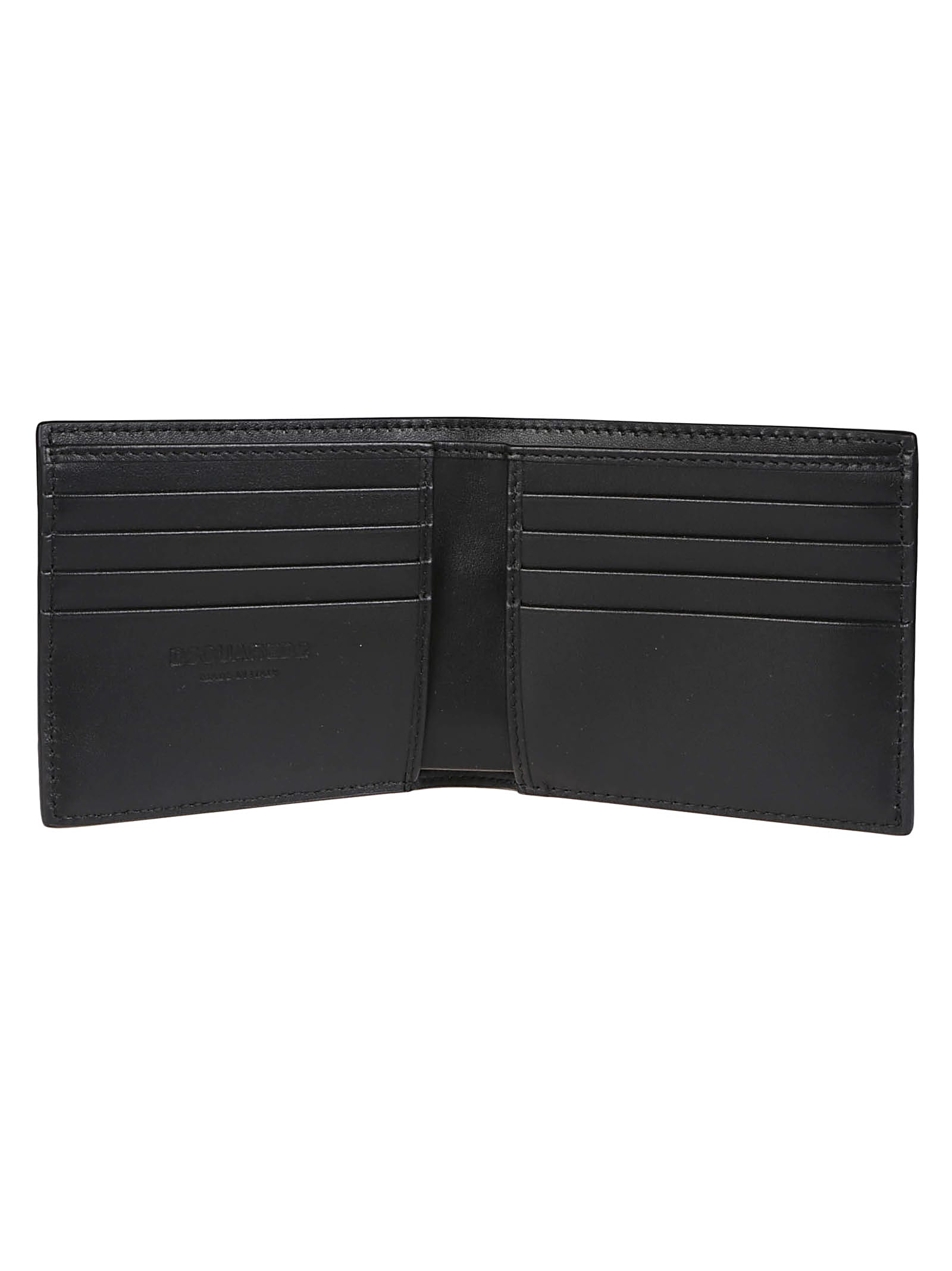 Dsquared2 Embossed Wallet In Nero