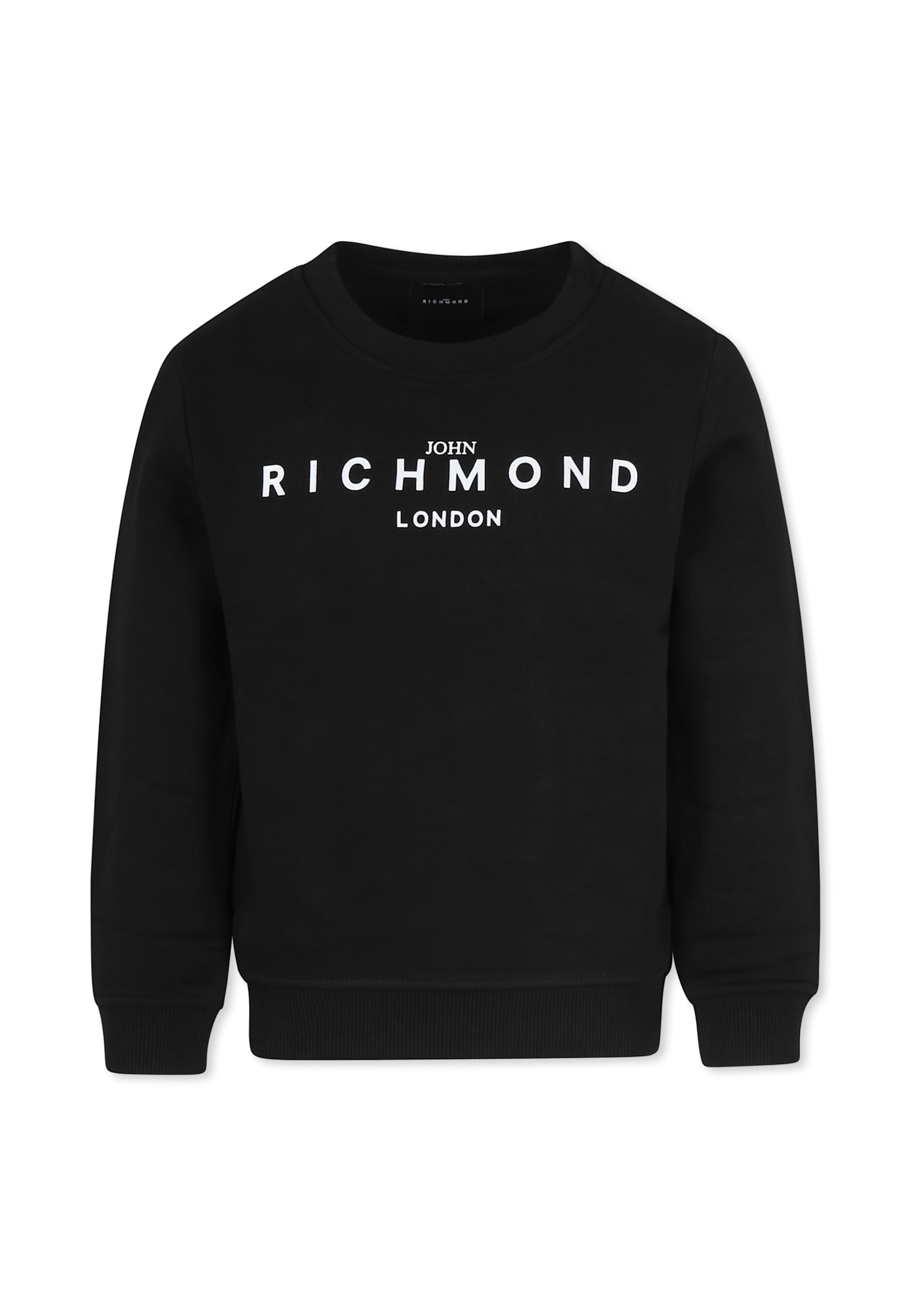 Richmond Black Sweatshirt For Kids With Logo In Black