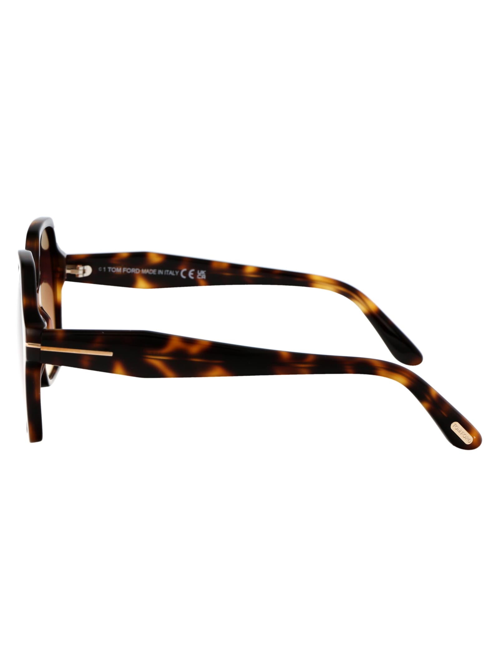 Shop Tom Ford Romy Sunglasses In 53z Avana Bionda / Specchiato