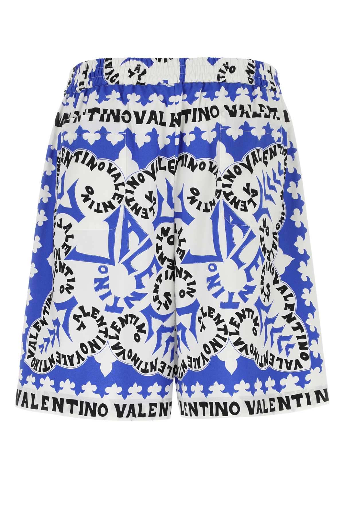 Shop Valentino Printed Poplin Bermuda Shorts In Id8