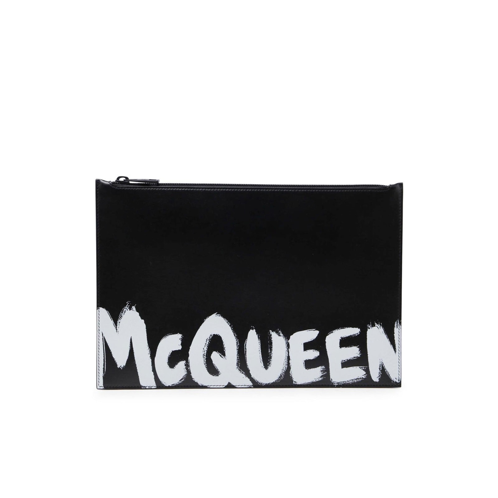 Alexander McQueen Leather Logo Clutch