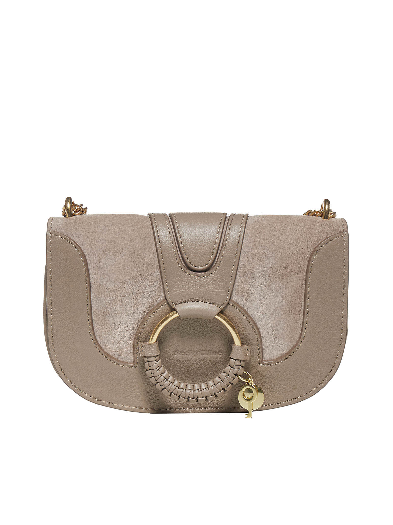 SEE BY CHLOÉ HANA EVENING LEATHER AND SUEDE SHOULDER BAG,11743500