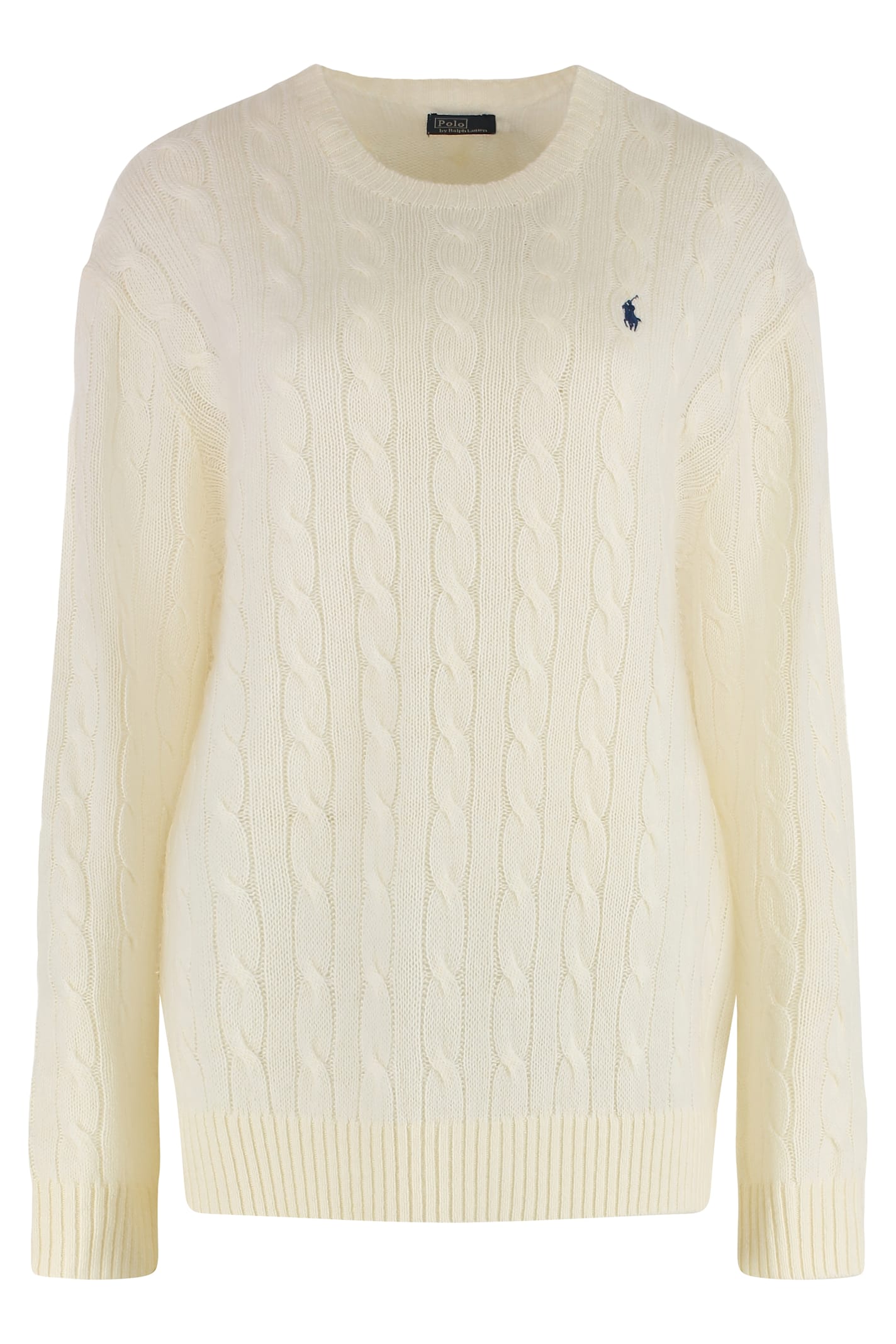 Polo Ralph Lauren Cable Knit Sweater In Neutral