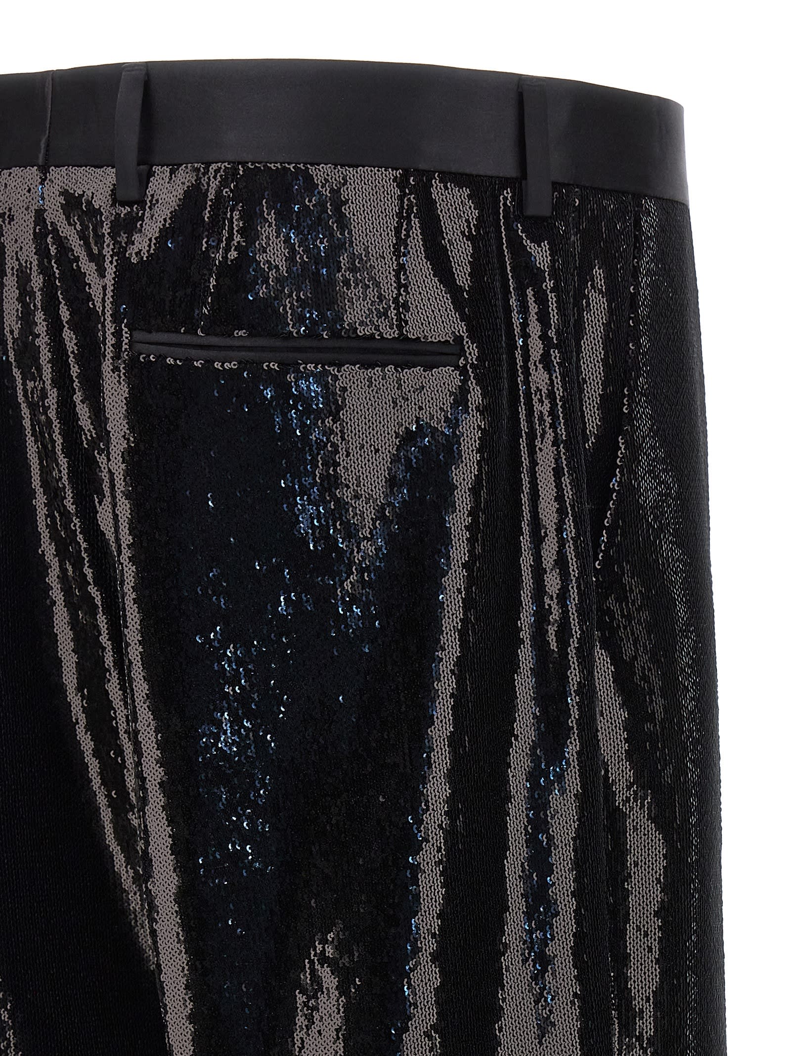 Shop Dolce & Gabbana Sequin Pants In N0000