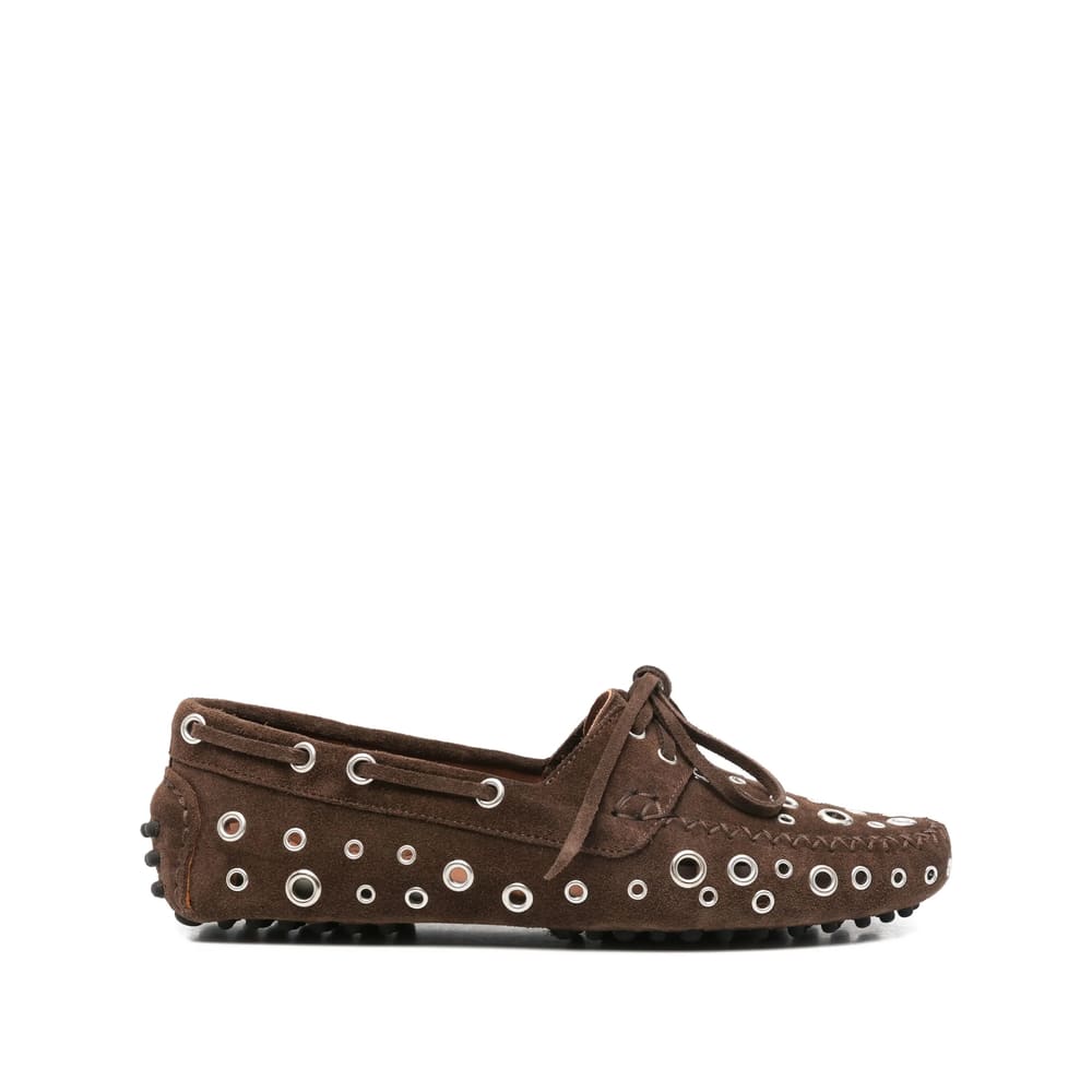 Gimaguas Eyelets Tie Loafers In Brown