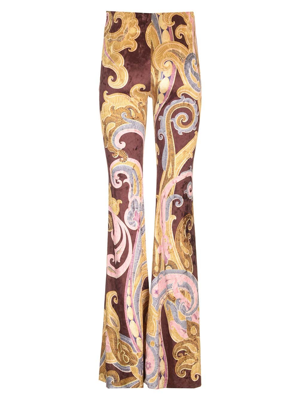 Shop Etro Stretch Chenille Trousers In White