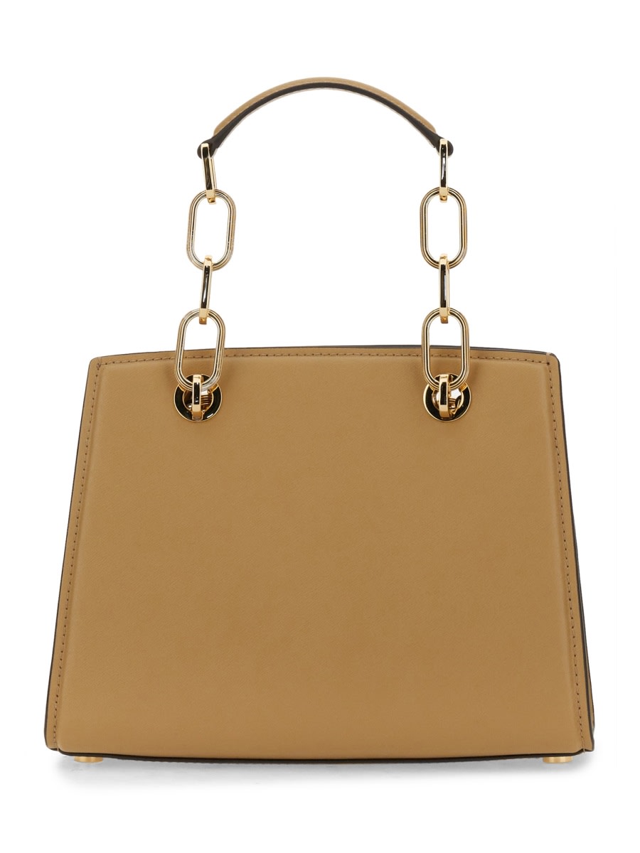 Shop Michael Kors Bag Cynthia In Beige