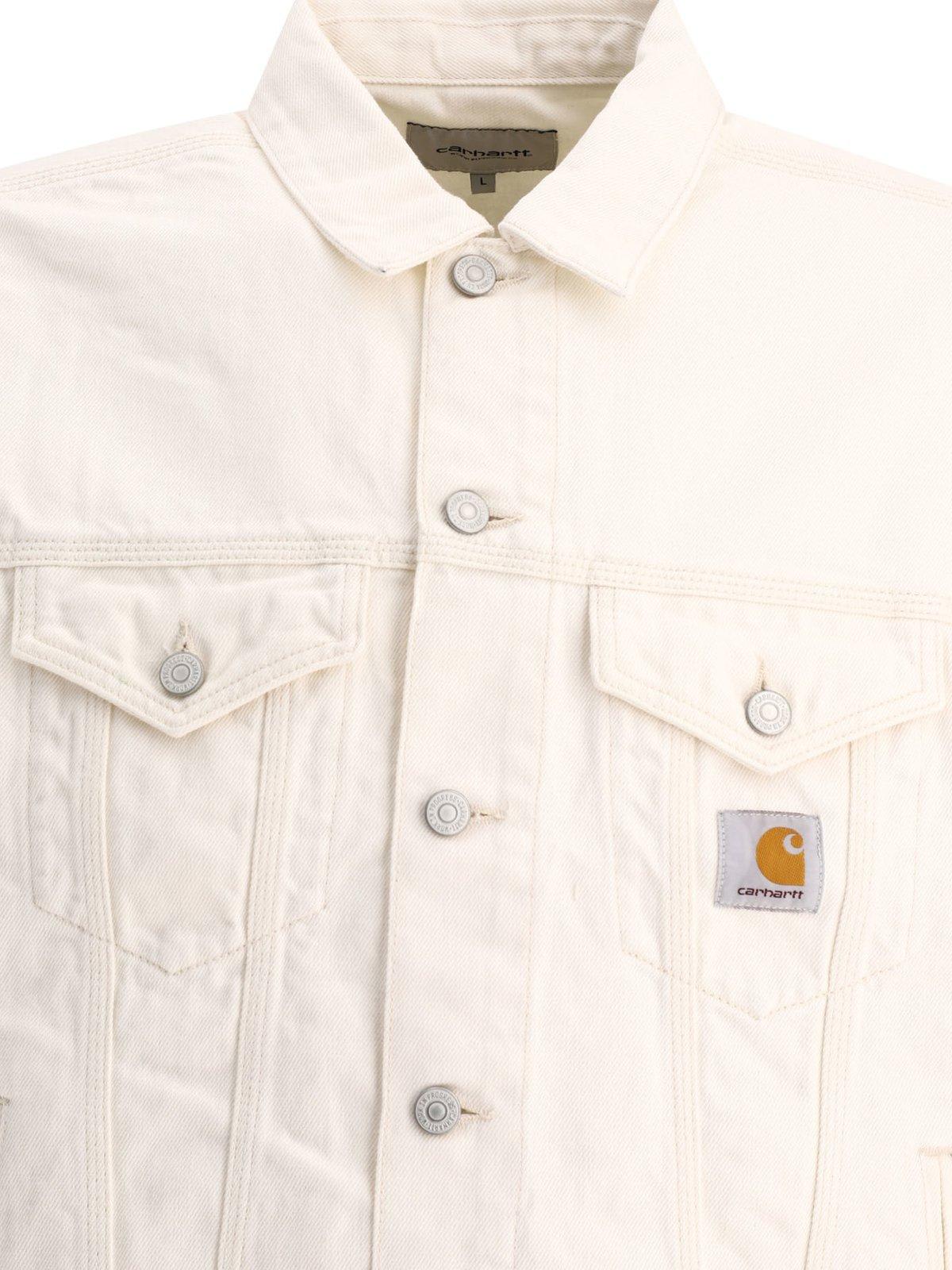 Shop Carhartt Helston Denim Jacket In White